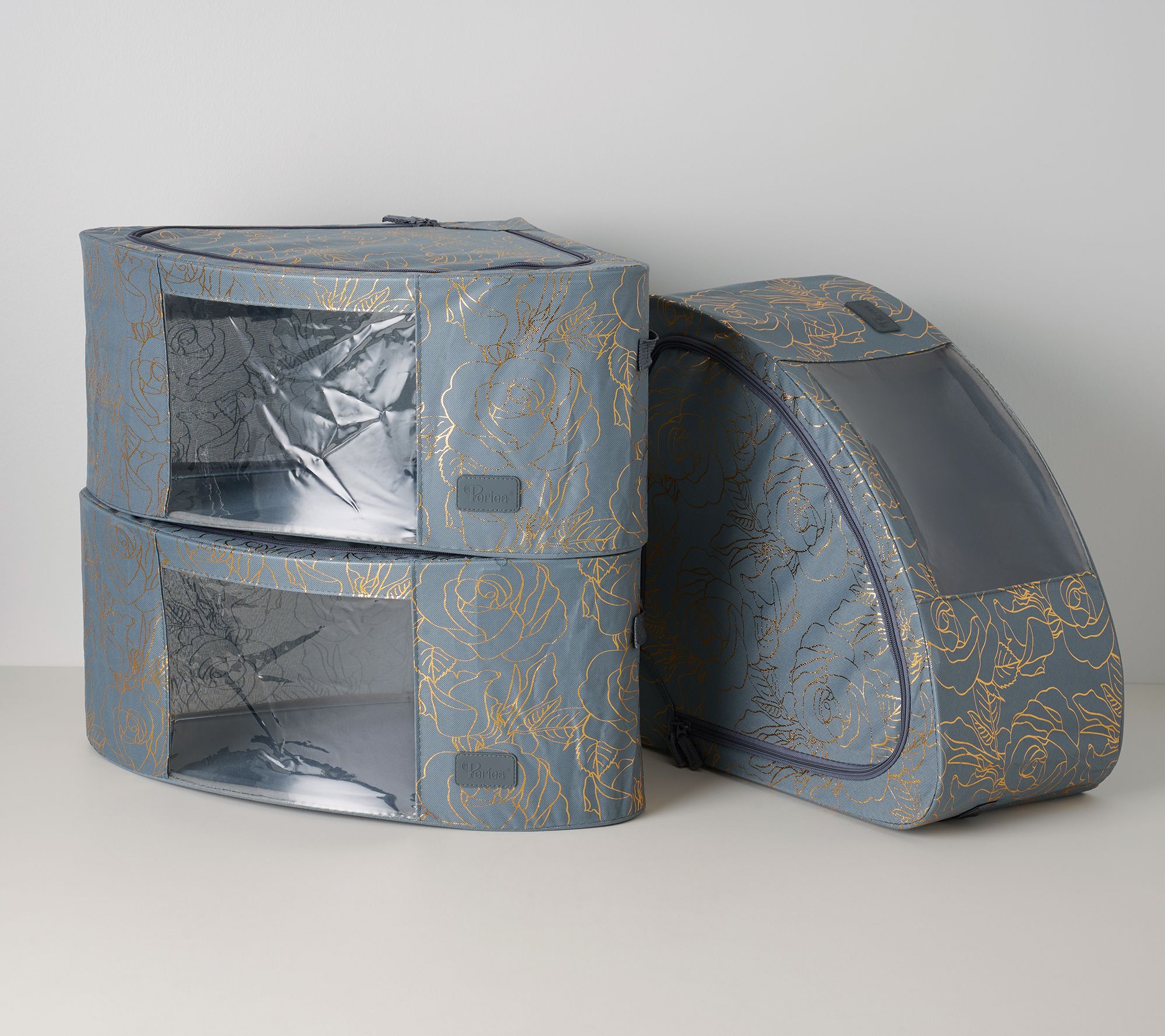 Periea Set of 3 Medium Corner Storage Boxes | QVC