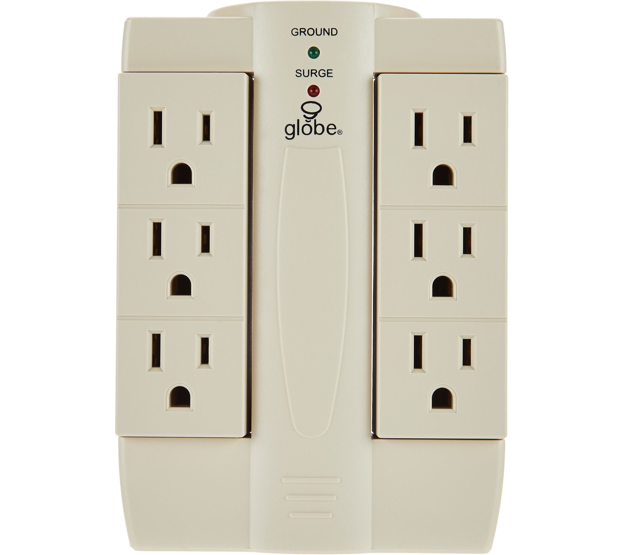 S/2 6-Outlet SurgeProtection Swivel Outlets by Globe Electric - QVC.com