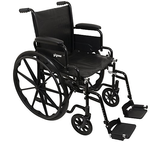 Carex ProBasics Wheelchair - Swing-Away Leg Rests, 16" Seat