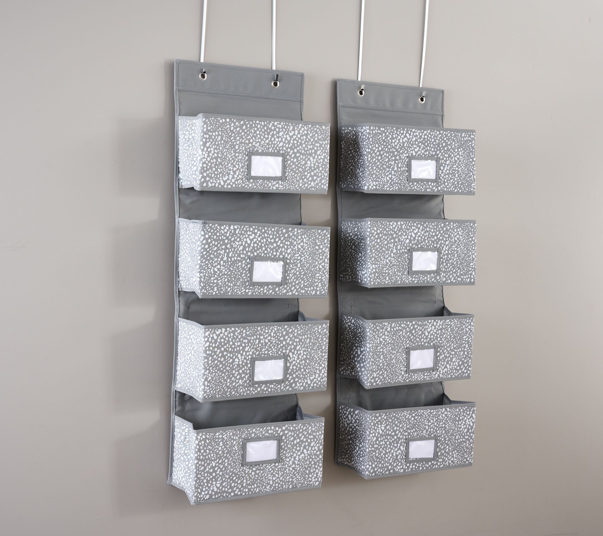 "As Is" c e ll a Set of 2 Over the Door 4-Pocket Organizer