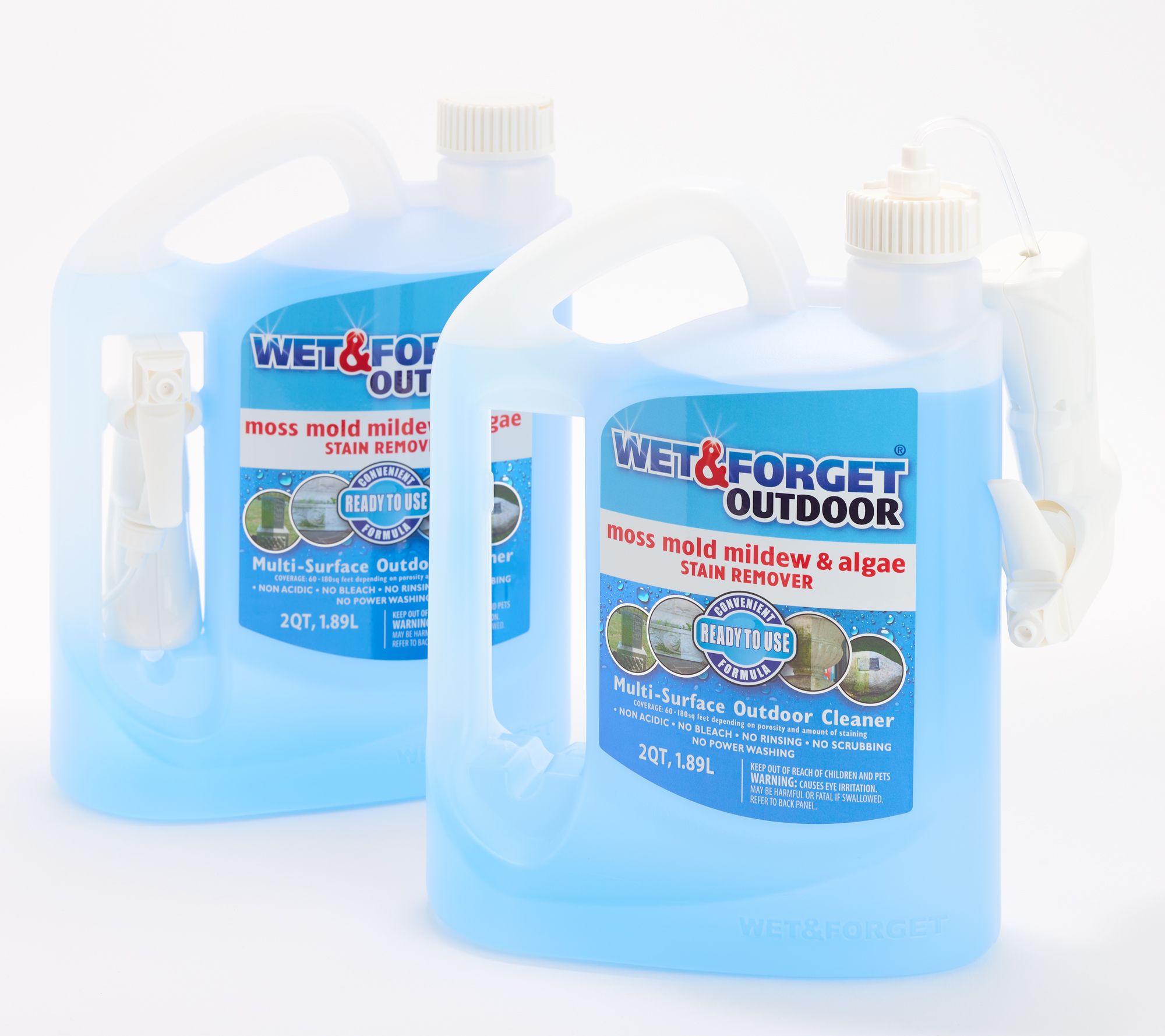 Wet & Forget Bleach-Free Set of (2) 64oz Outdoor Ready to Use Cleaner 