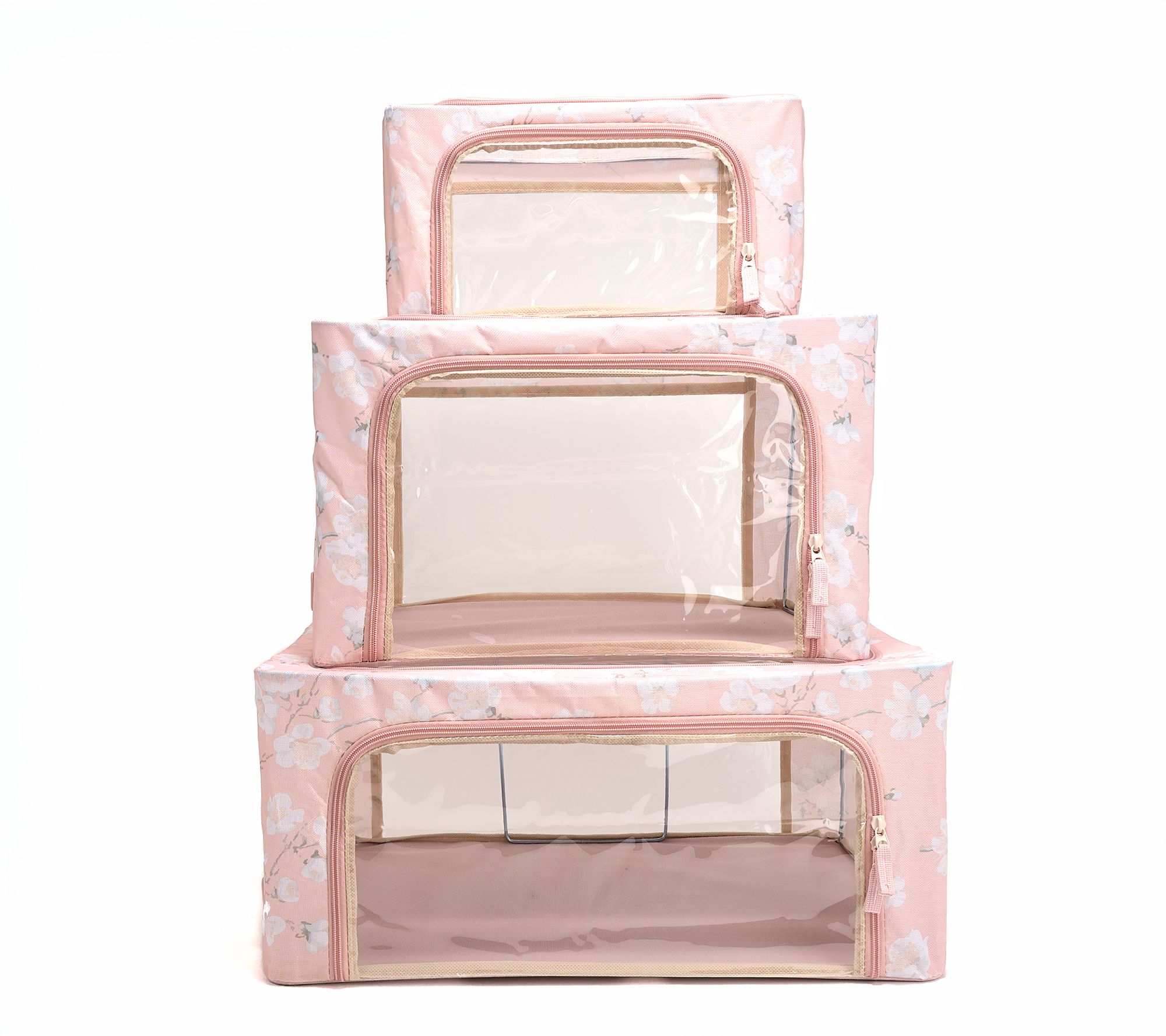 Periea Set of 3 Assorted Storage Boxes w/Clear Windows