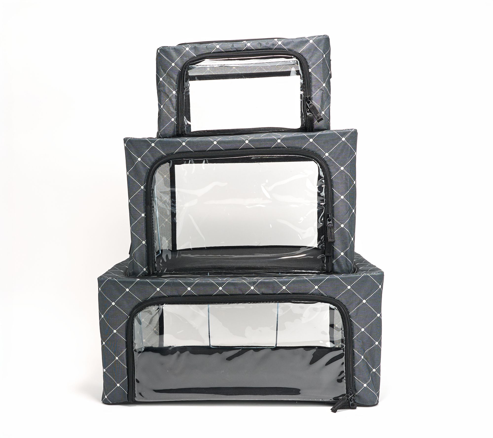 Periea Set of 3 Assorted Storage Boxes w/Clear Windows