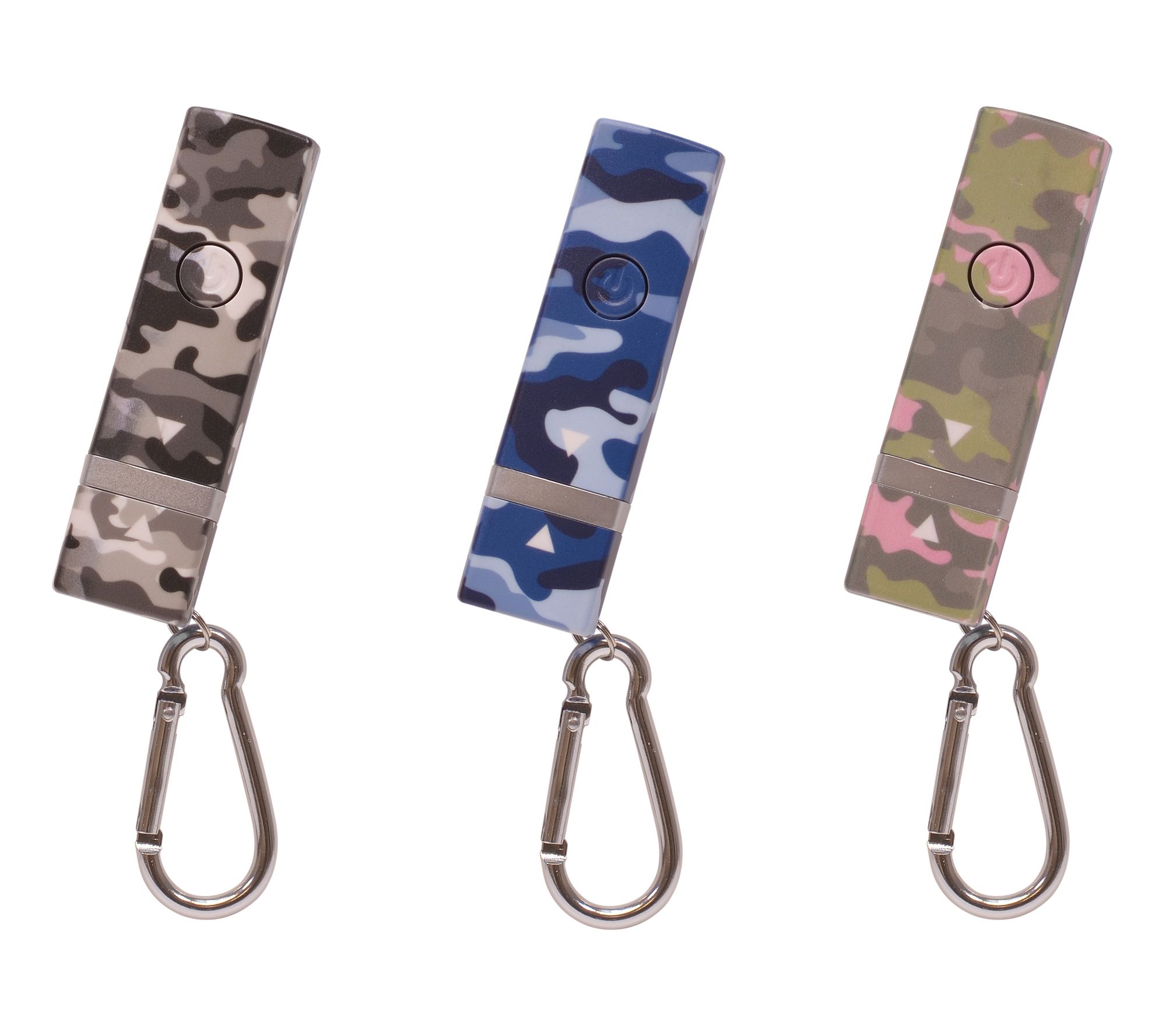 SecureBrite Set of 3 Lipstick Safety Alarms w/ Flashlight