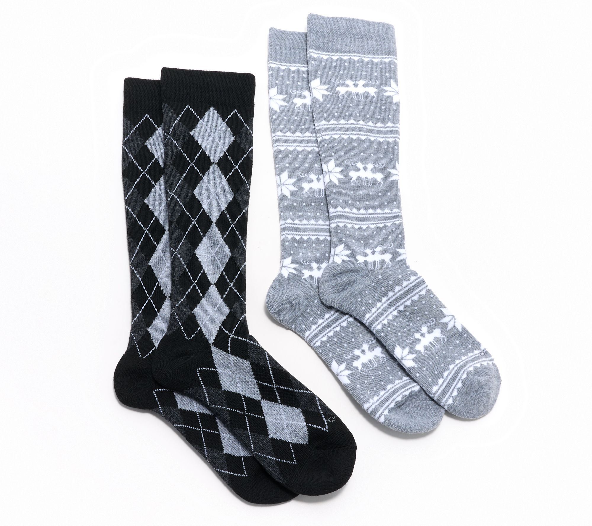 Tommie Copper Set of 2 Holiday Over the Calf Socks