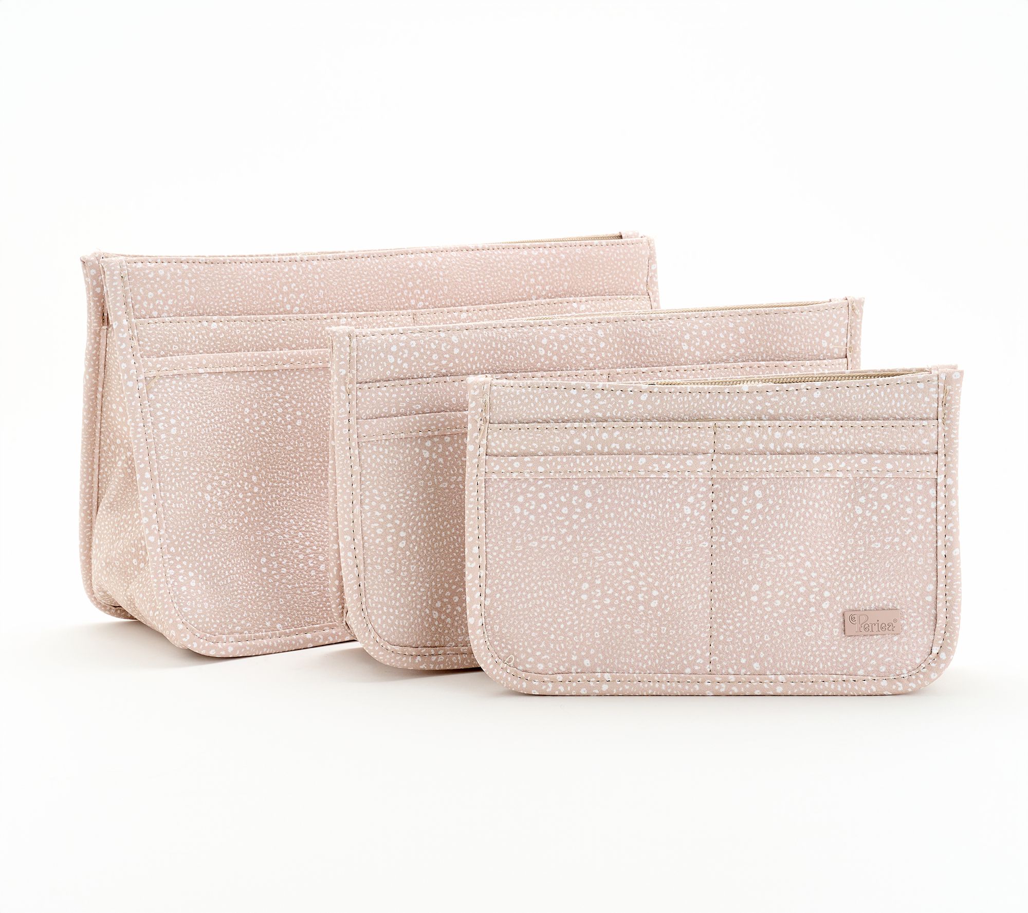 "As Is" Periea Set of 3 Faux Leather Purse Organizers
