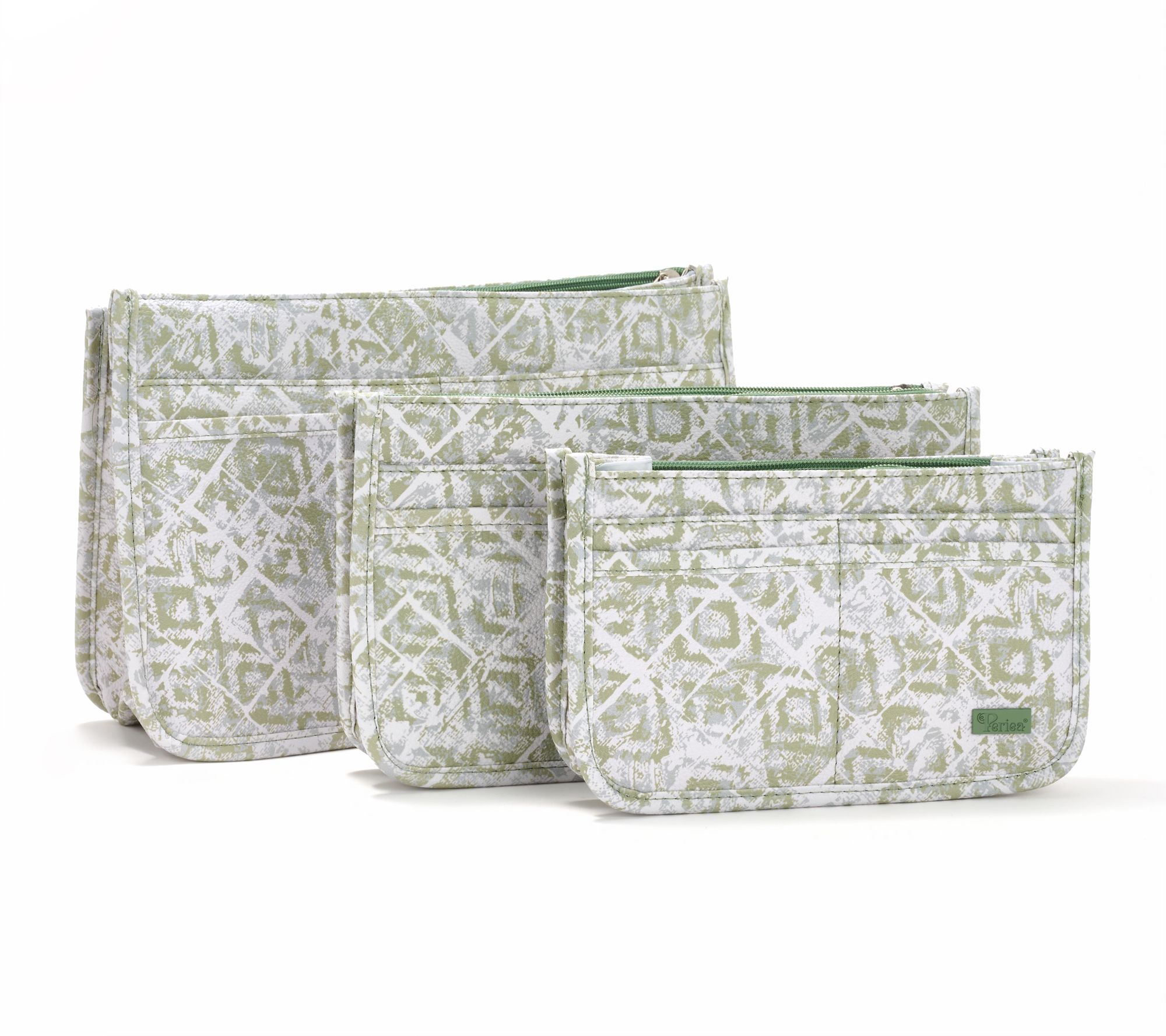 "As Is" Periea Set of 3 Faux Leather Purse Organizers