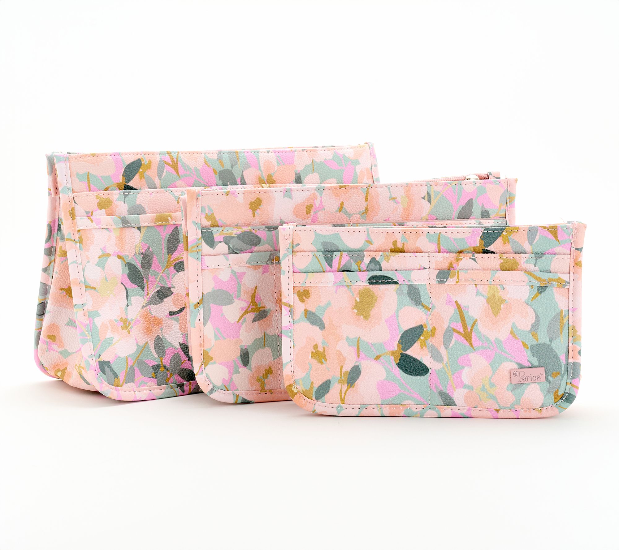 "As Is" Periea Set of 3 Faux Leather Purse Organizers