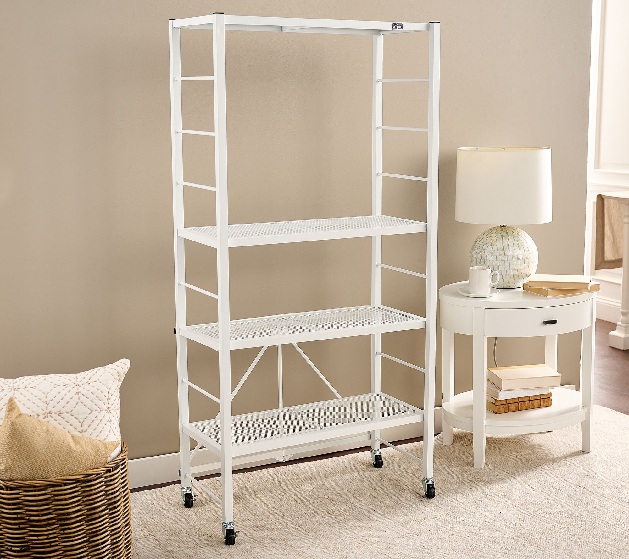 Pop-It 4-Tier Collapsible and Adjustable Storage Rack