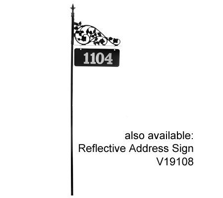 Reflective Address Sign Adjustable Pole - QVC.com