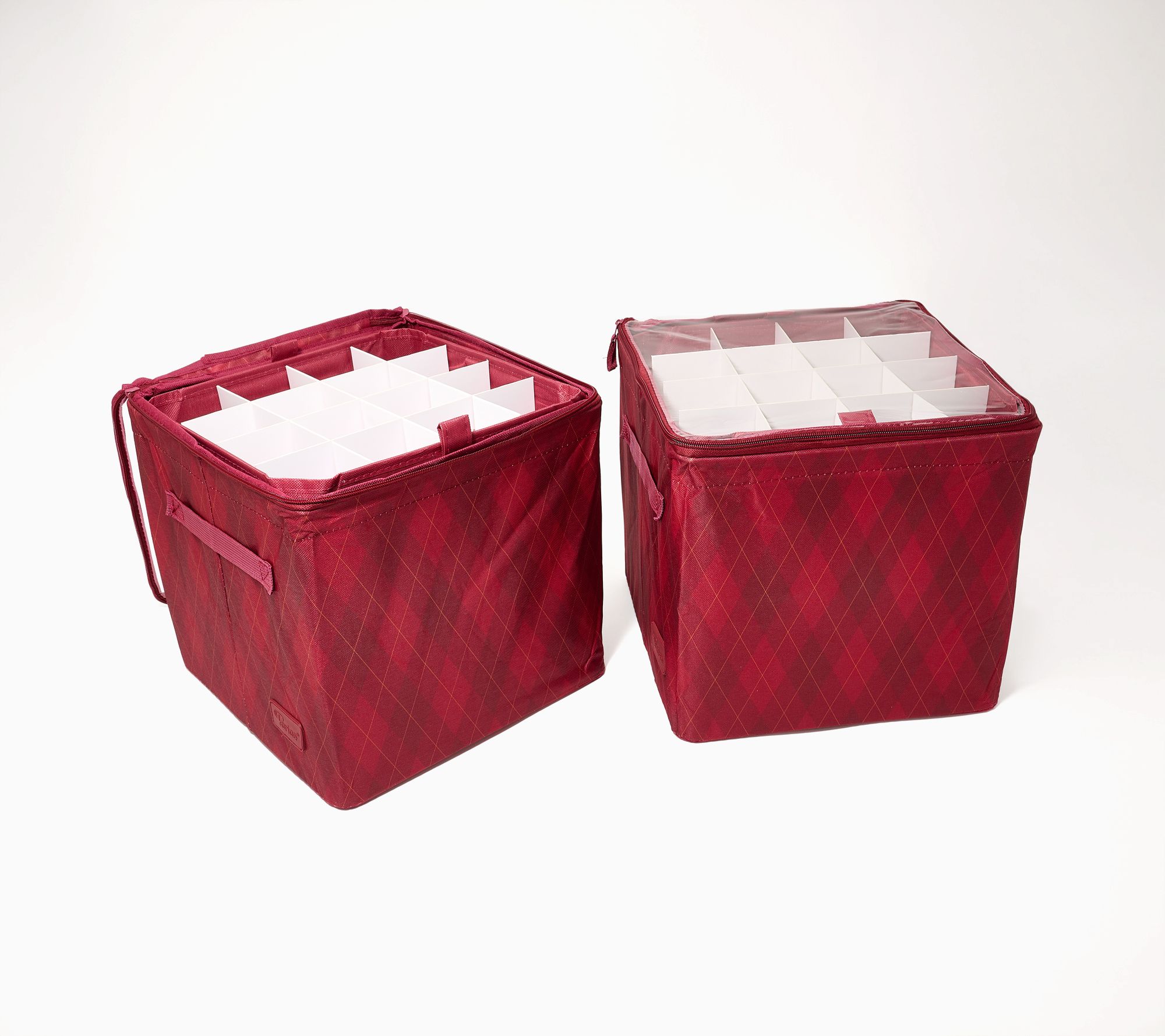 Periea Set of 2 64-Piece Collapsible Ornament Boxes