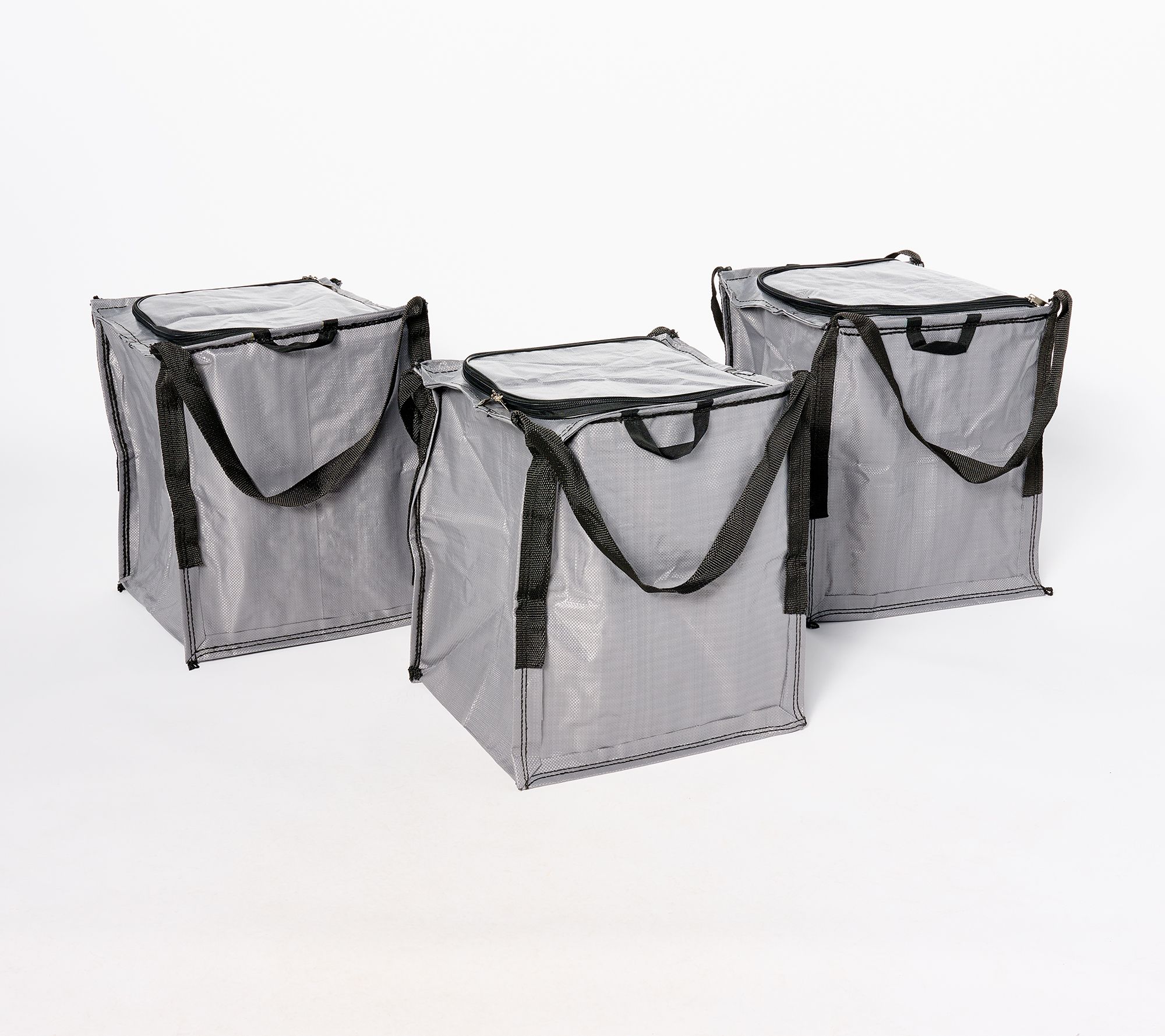 "As Is"Durasack Set of 3 Small Endless Use Storage Totes with Zipper