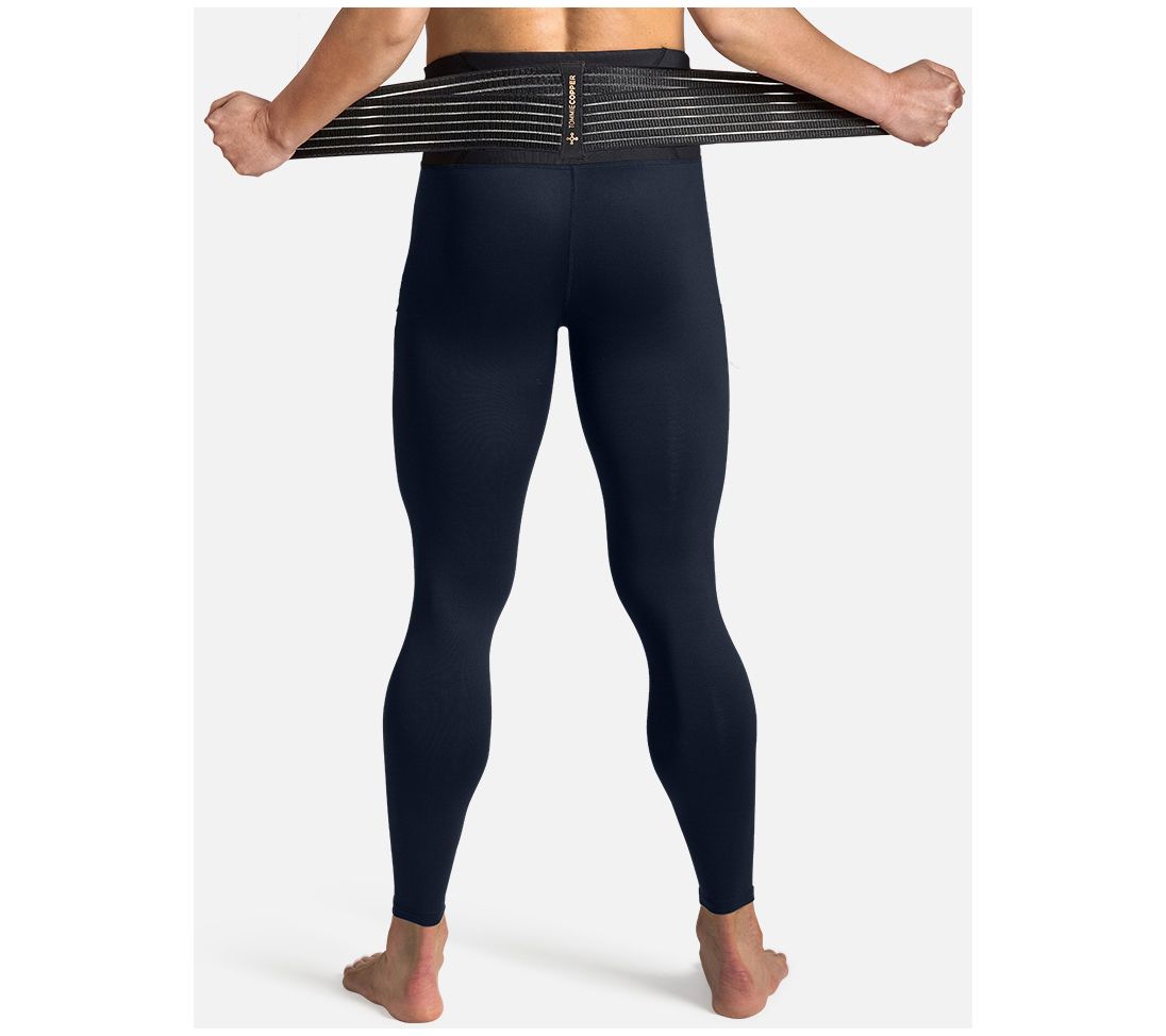 Tommie Copper Men's Tights with Knee Support Pro Grade Support Pants 