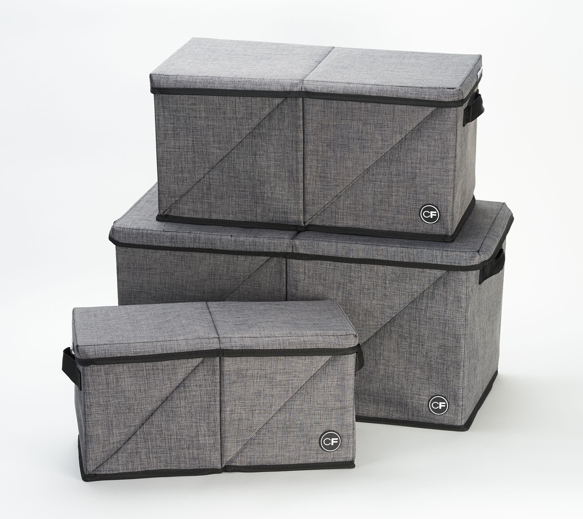 Clutterfree 3-piece Twist & Pop Storage Box Set with Lids - QVC.com