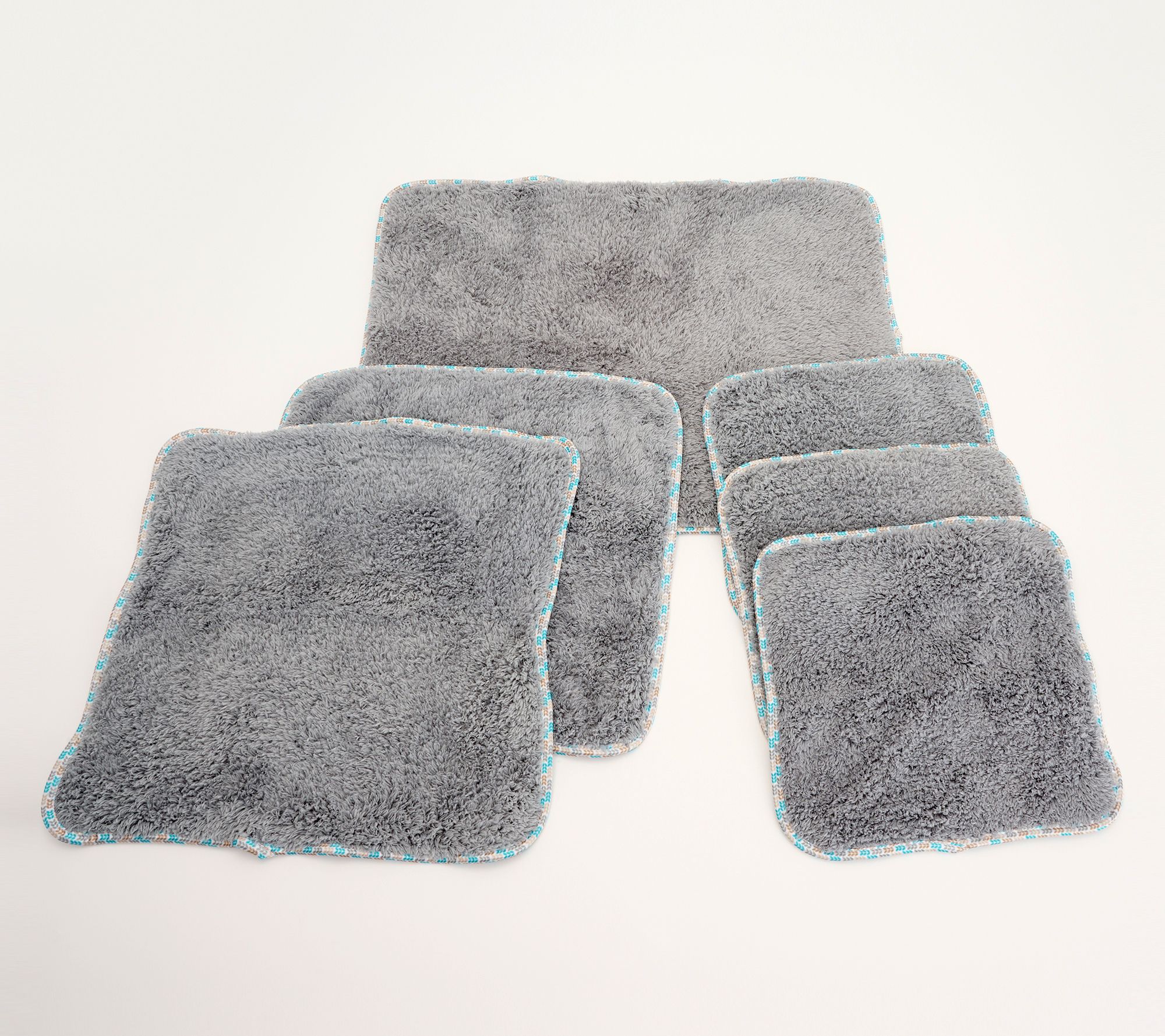 6-Piece Premium Microfiber Towels with Satin Trim – Don Aslett