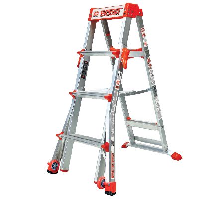 "As Is" Little Giant Boost 4-6 ft. Ladder with Comfort Platform