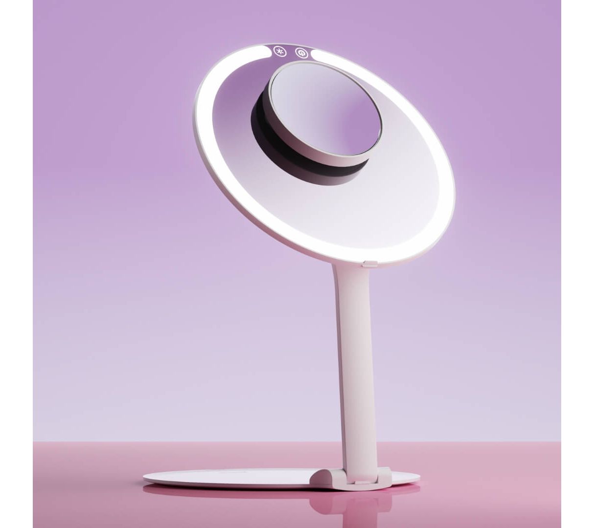 Fancii Abigail Slim Travel Vanity Mirror 1X + Attachable 10x