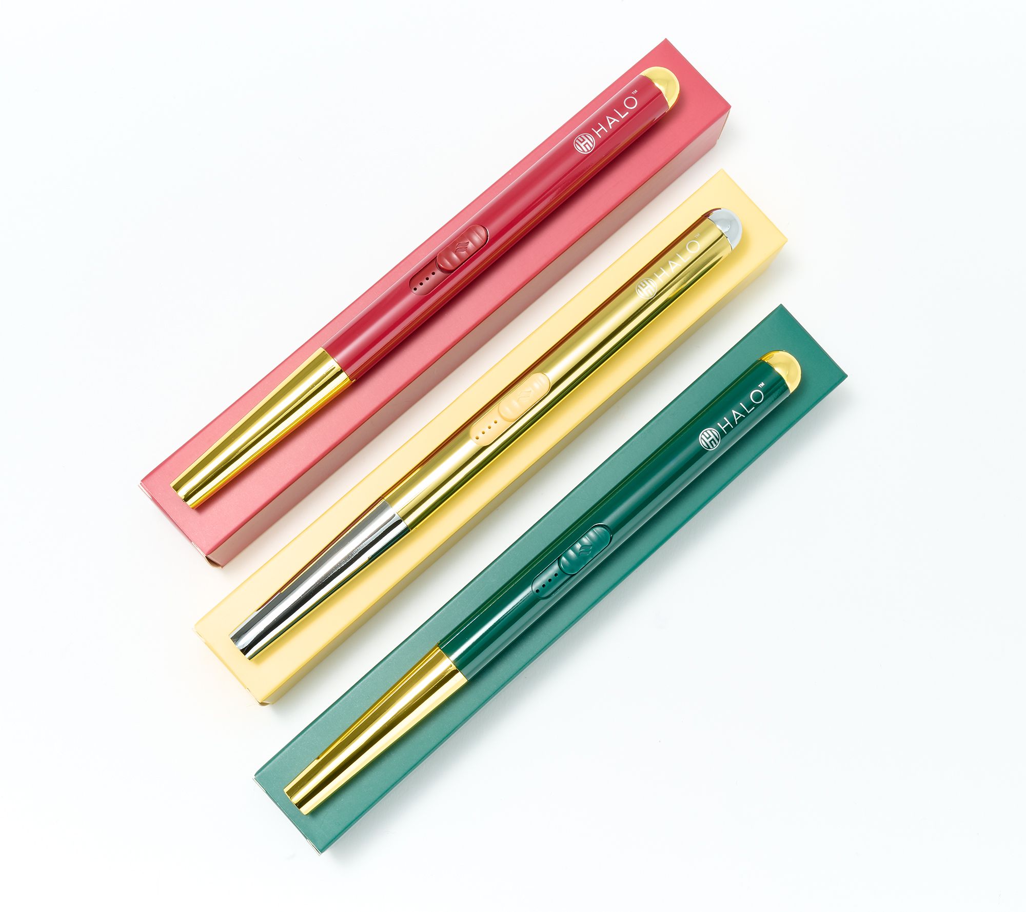 HALO Set of 3 Rechargeable Lighter Wands w/ Gift Boxes