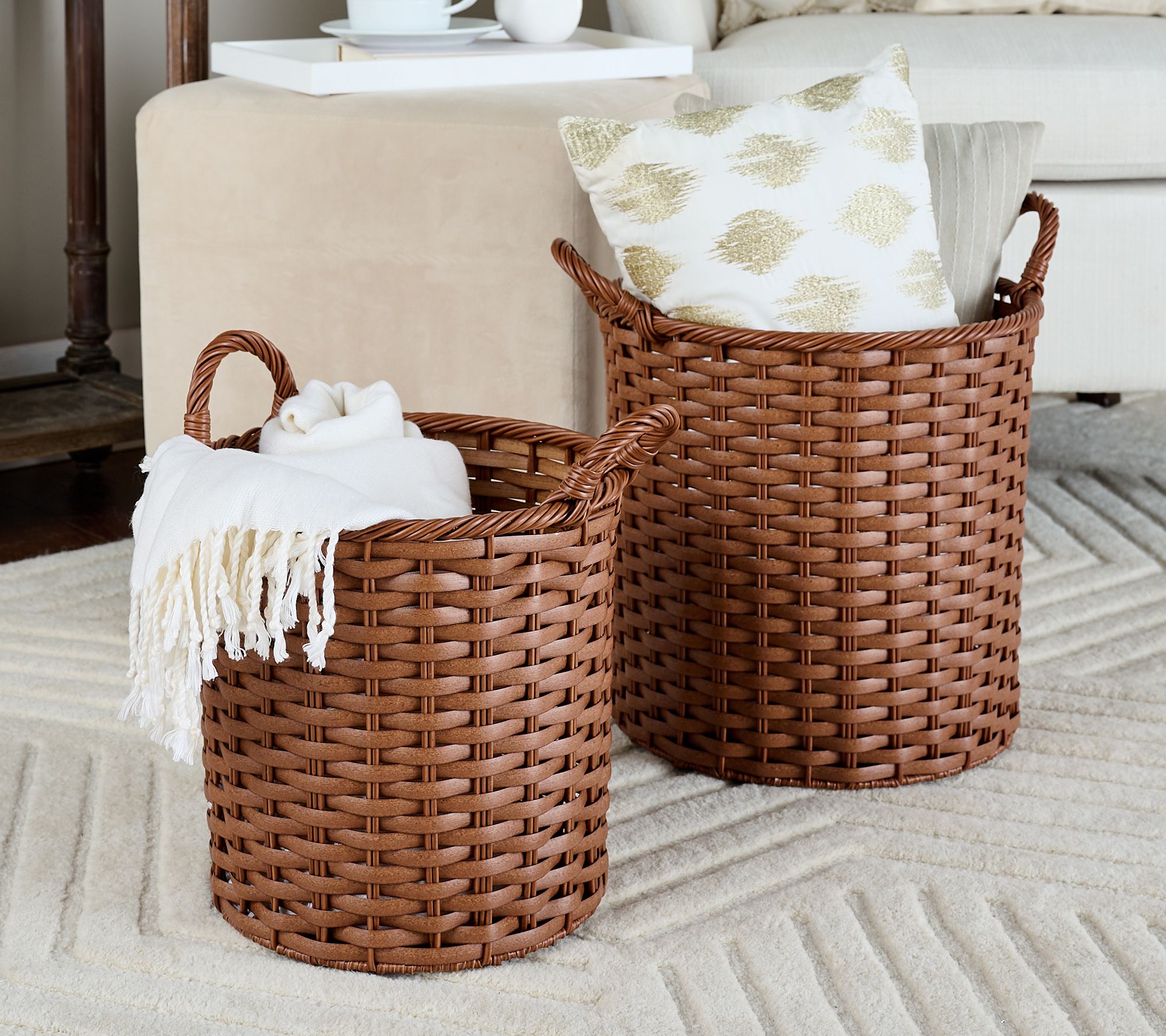 "As Is" Cella Set of 2 Entryway Baskets