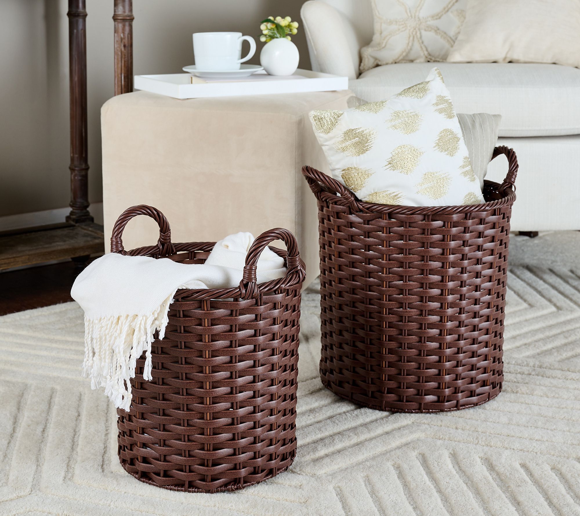 "As Is" Cella Set of 2 Entryway Baskets