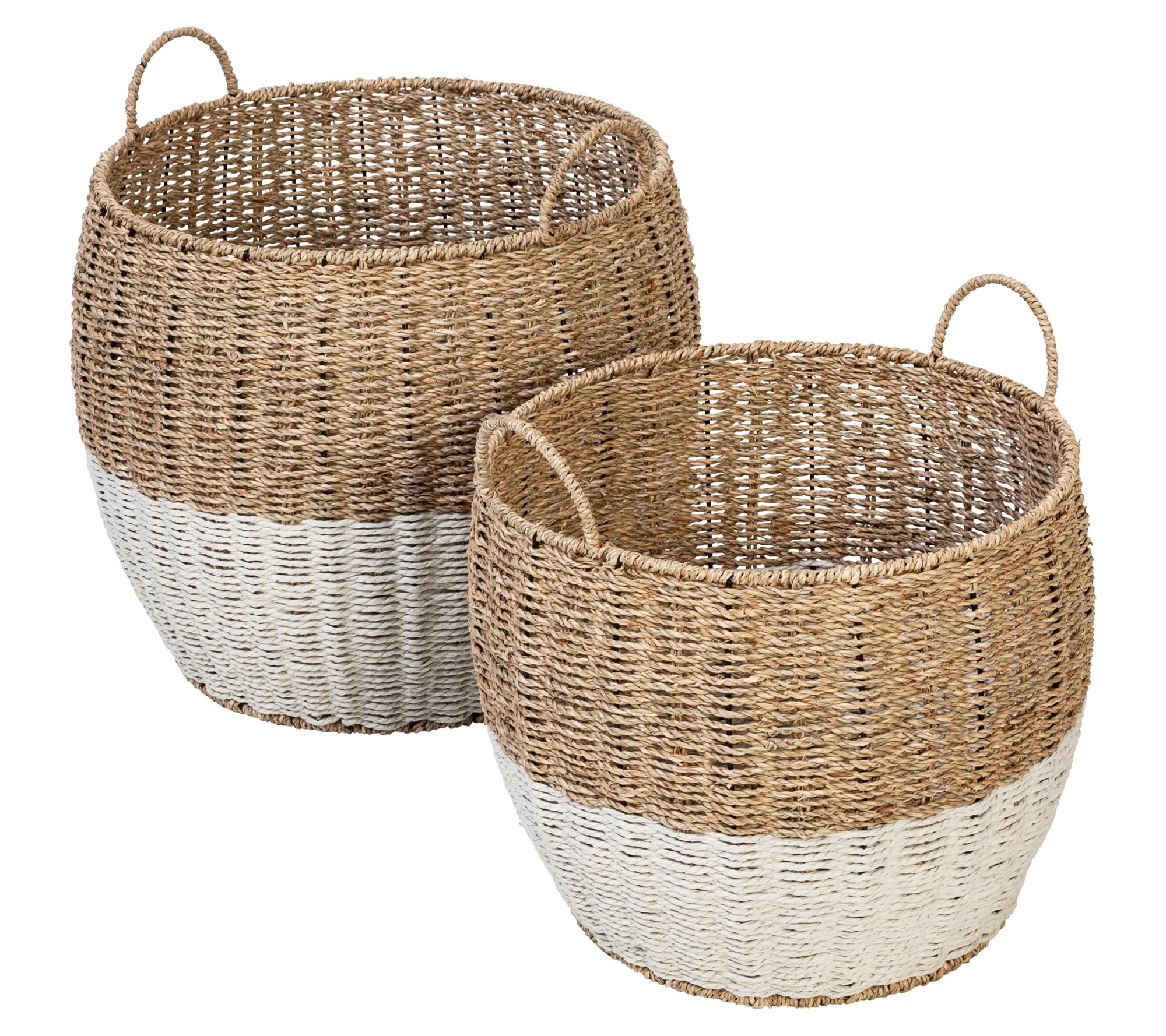 XL Rope Storage baskets Round Woven Hamper Basket Toy Organizer