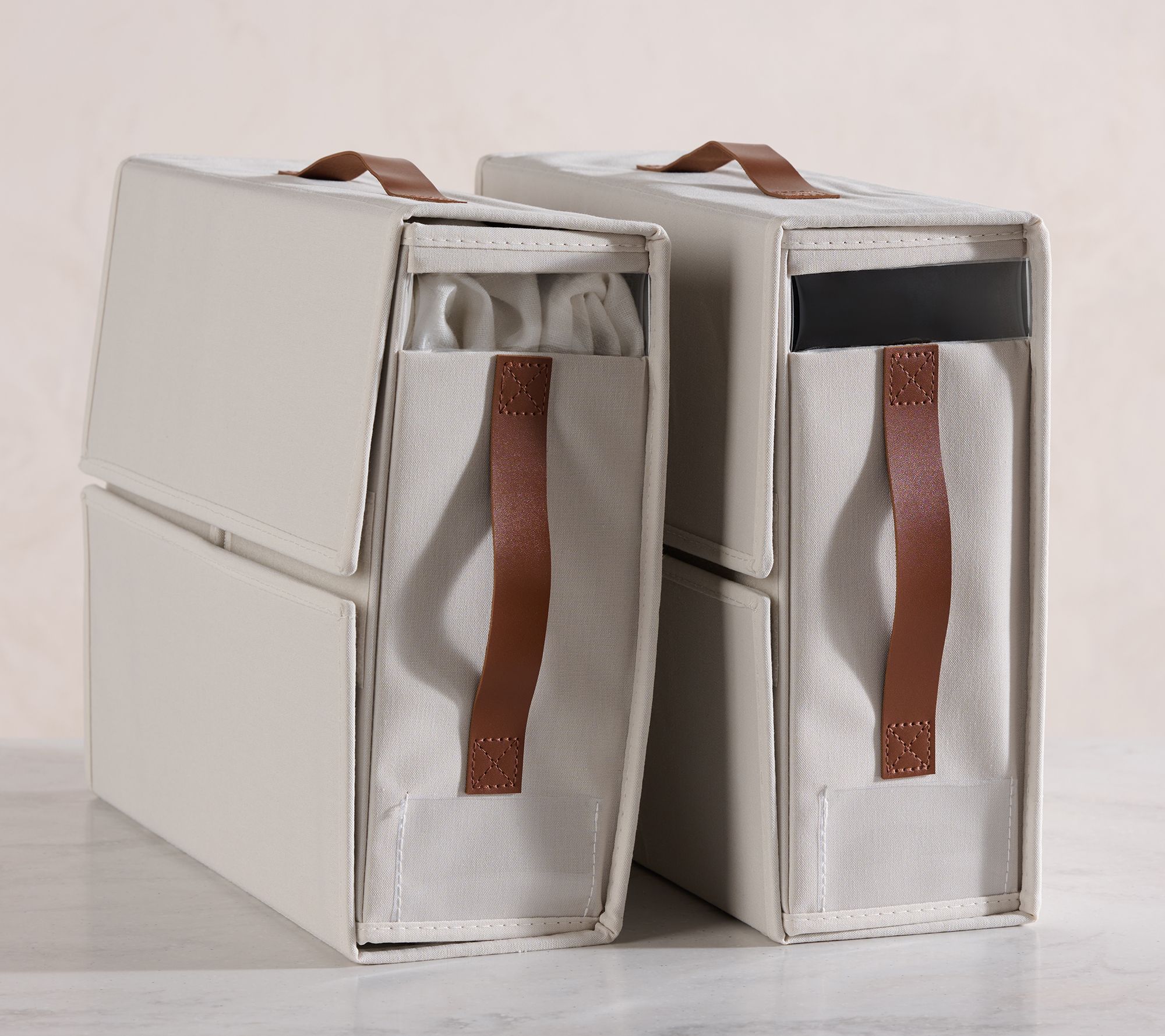 "As Is" Home Reflections Set of 2 Bed Sheet Organizer with Handles