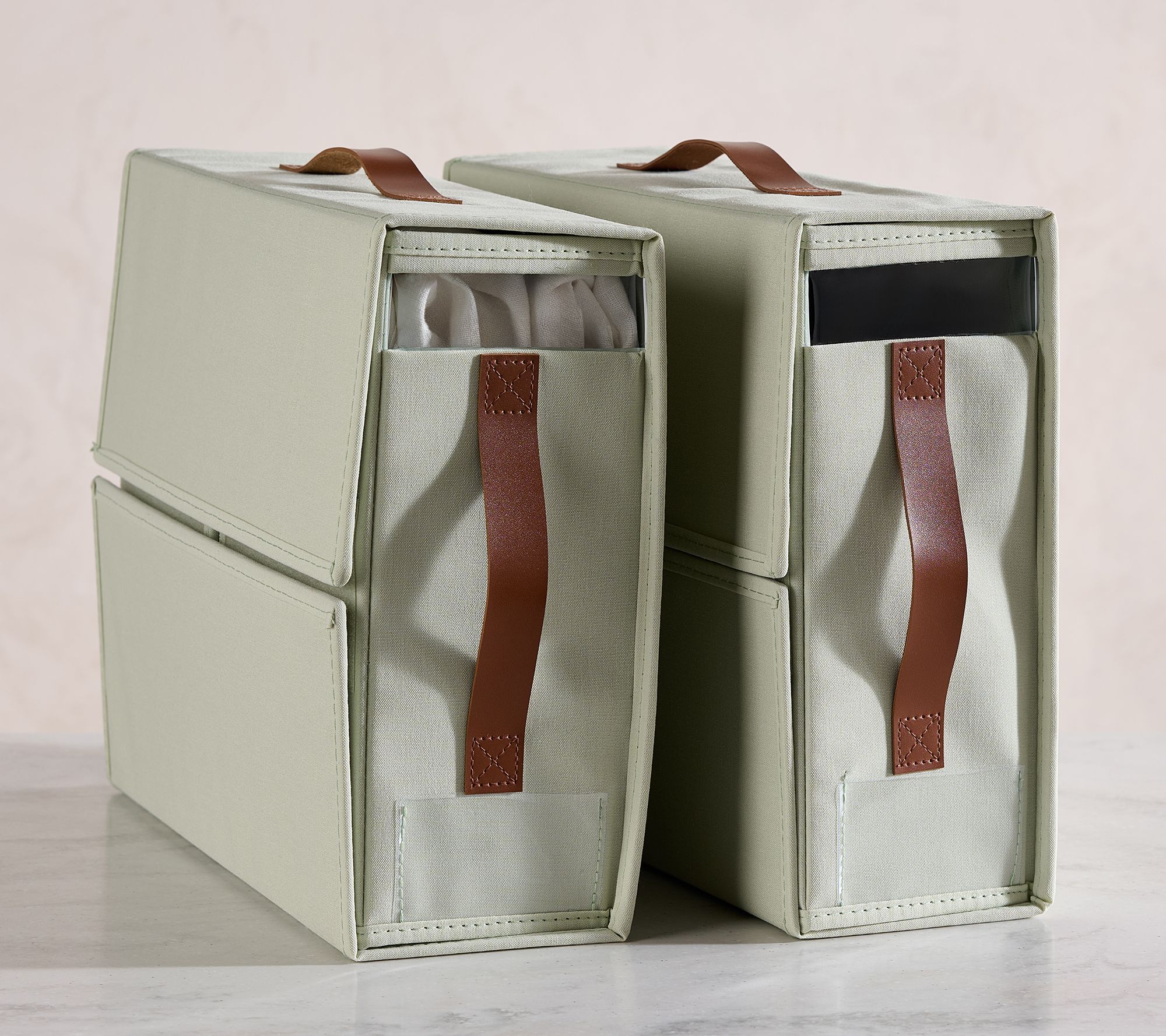 "As Is" Home Reflections Set of 2 Bed Sheet Organizer with Handles