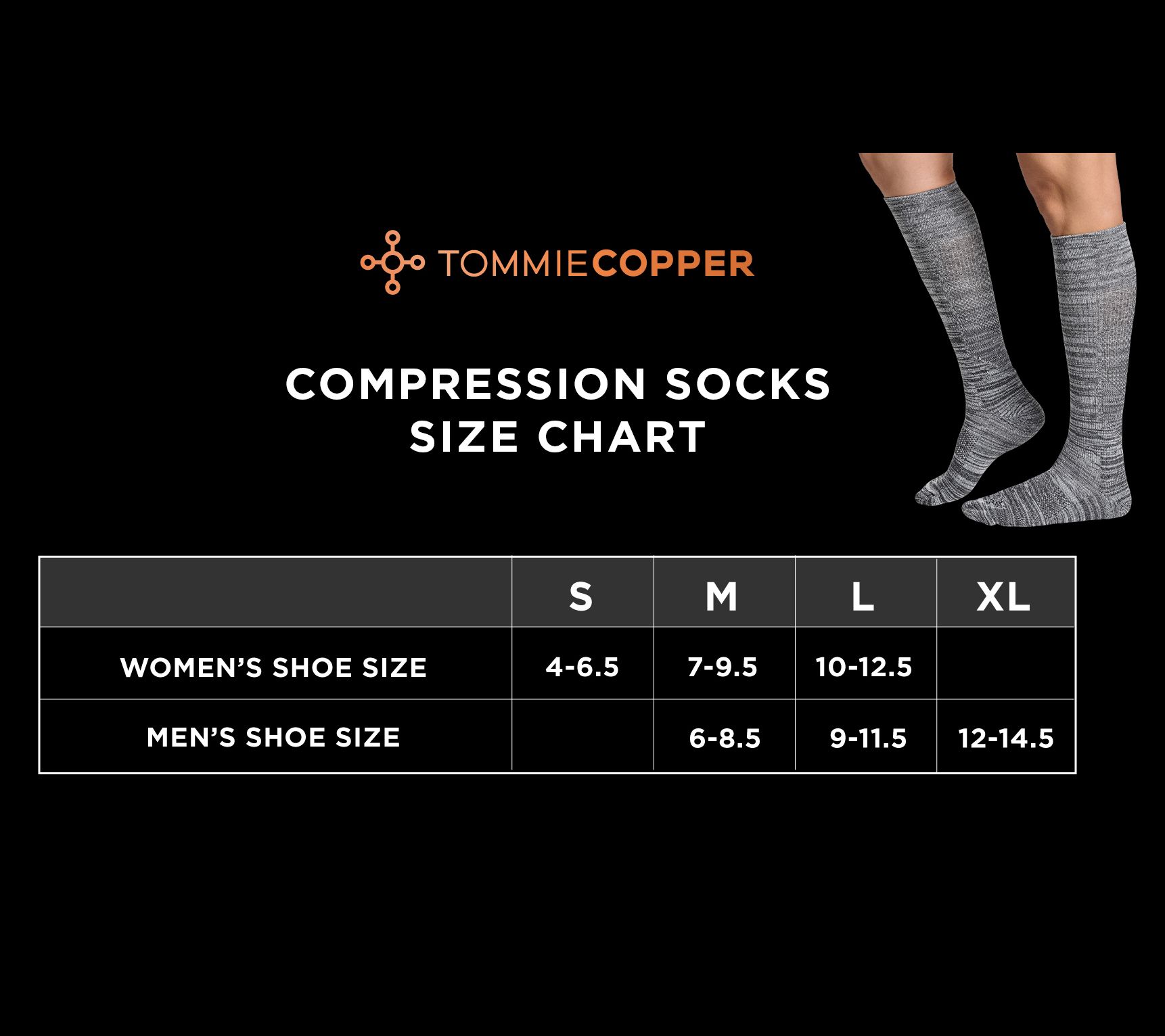 Tommie Copper S/4 Compression Ankle Socks With UltraGuard Technology ...
