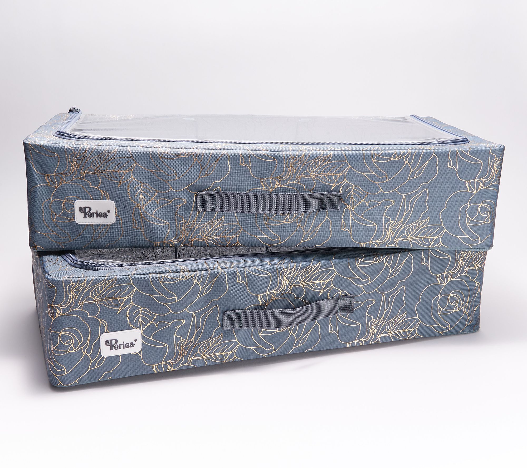 "As Is" Periea S/2 Medium Collapsible Under the Bed Storage Boxes