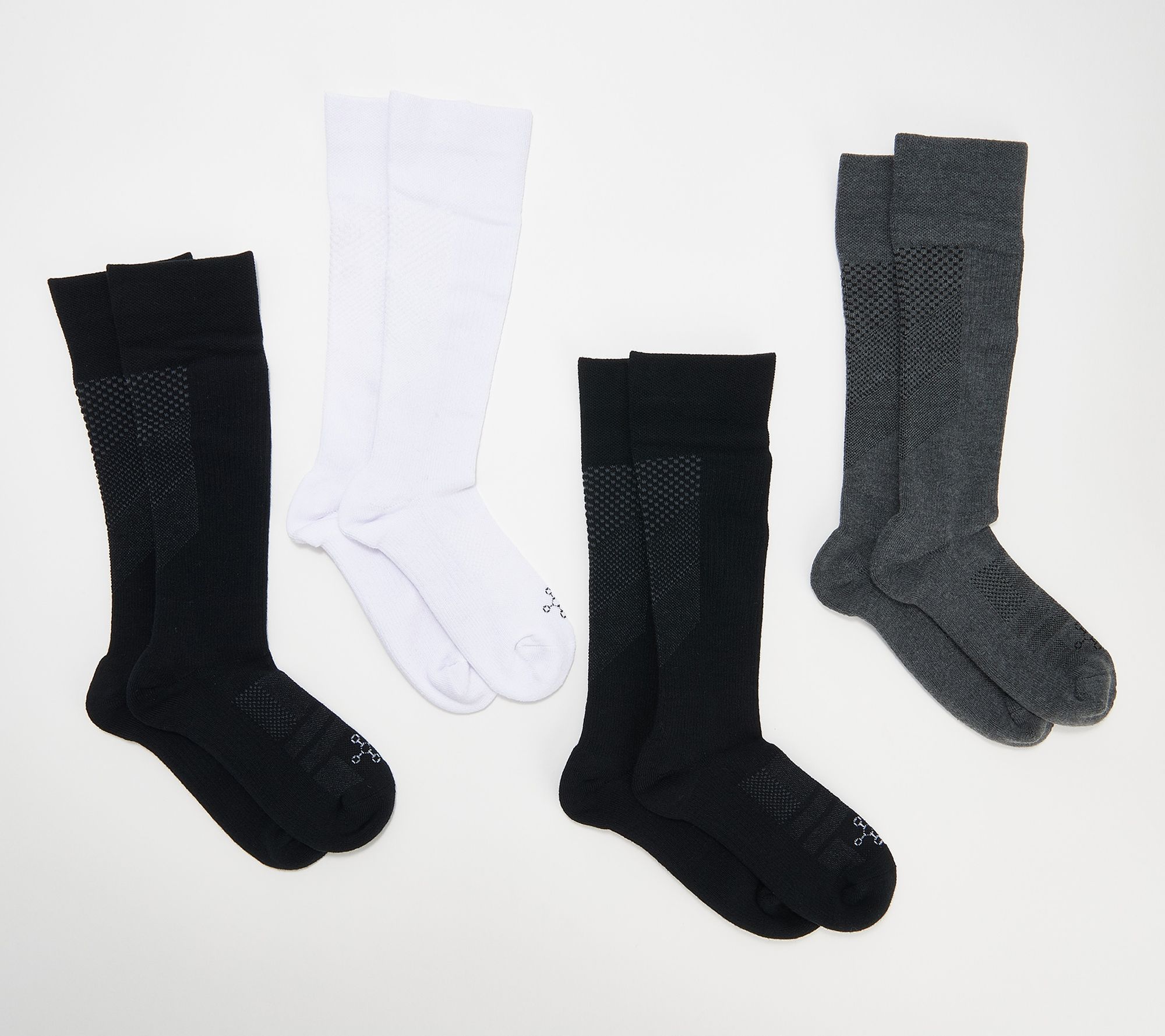 (QVC) Tommie Copper Set of 4 Compression Socks with UltraGuard