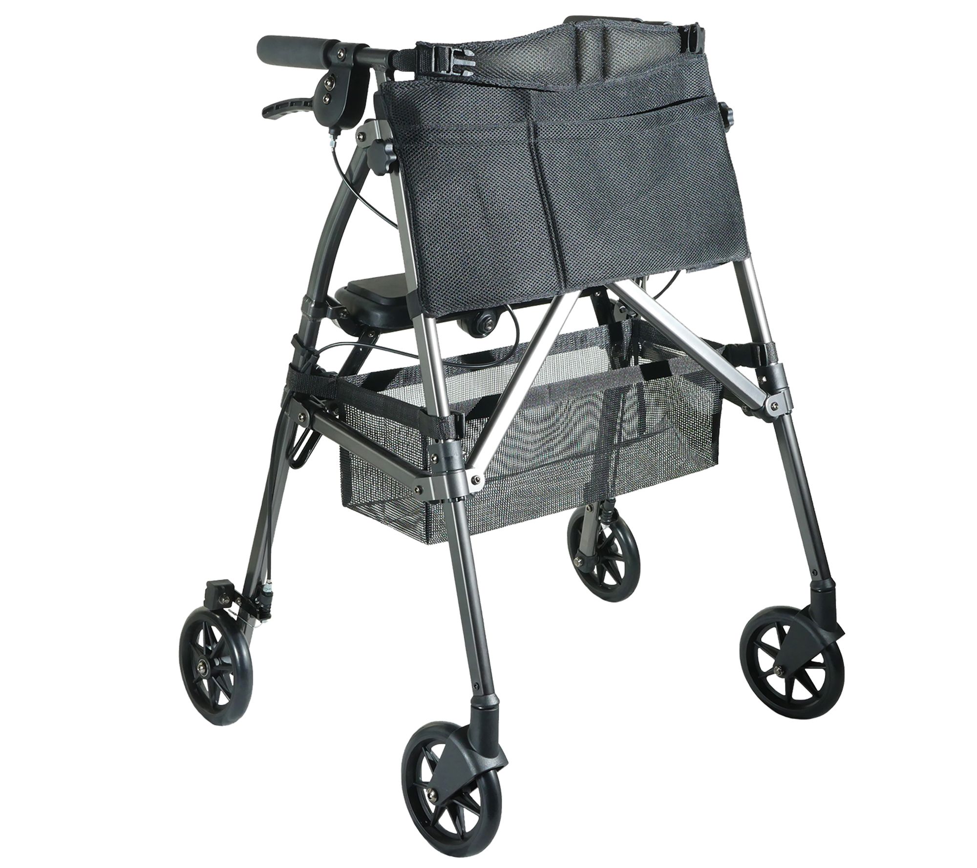 Stander EZ Fold-N-Go Ultra Light Rollator with Accessories