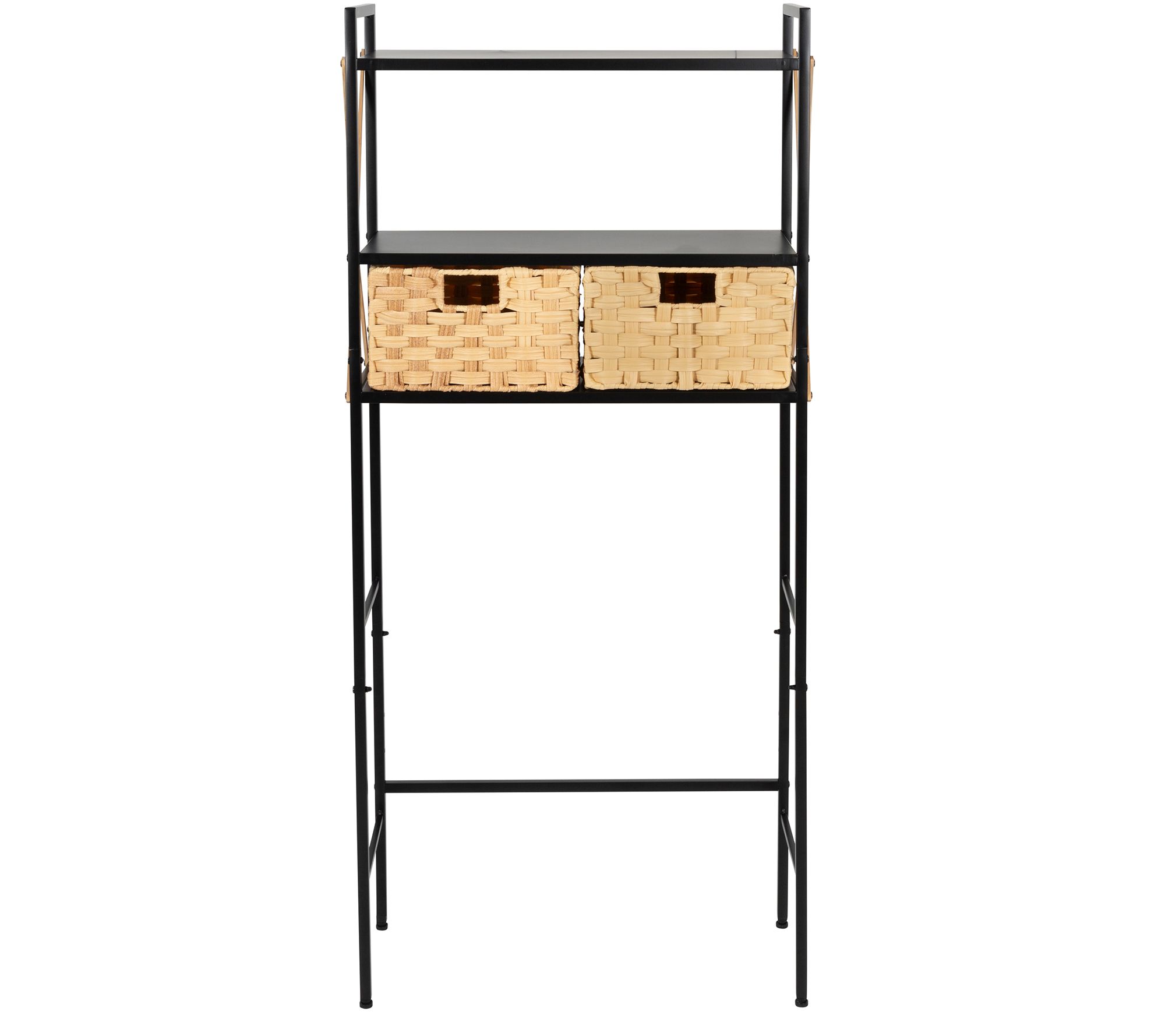 Black Metal Storage Space Saver with 2 Baskets - Windsor