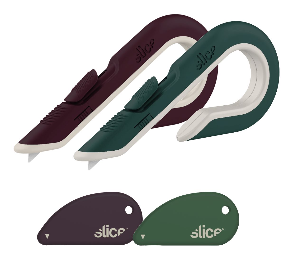 Slice Set of 2 Ceramic Box Cutters and 2 Safety Cutters