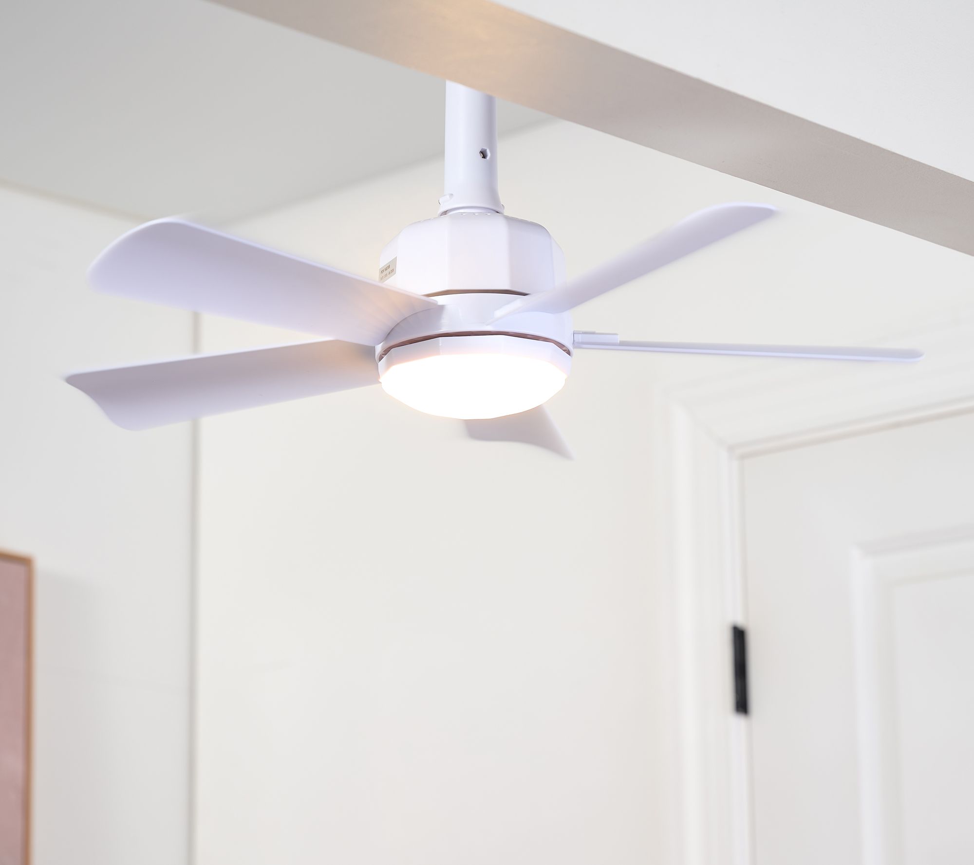 As Is  Cascade Pro 2-in-1 Socket Ceiling Fan & LED Light