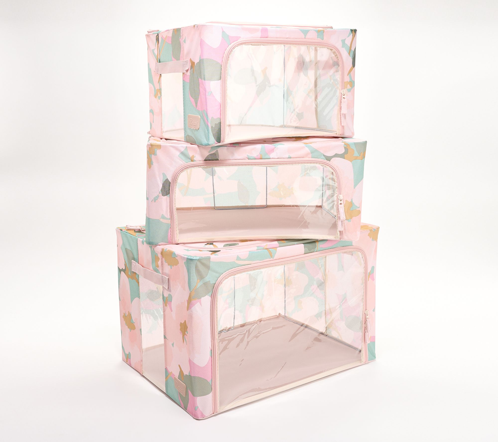 "As Is" Periea S/3 Collapsible Small, Medium and Large Storage Boxes