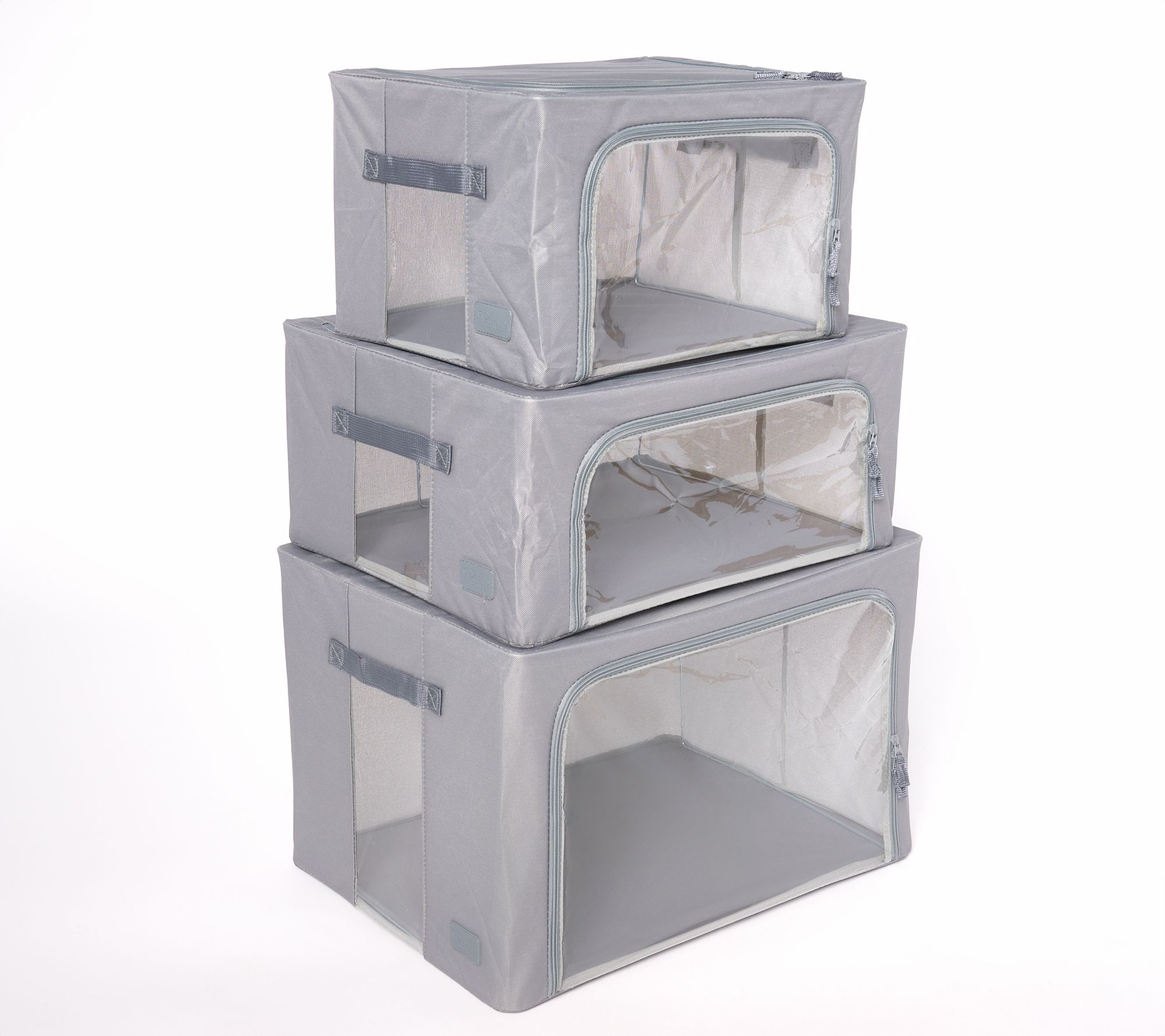 "As Is" Periea S/3 Collapsible Small, Medium and Large Storage Boxes