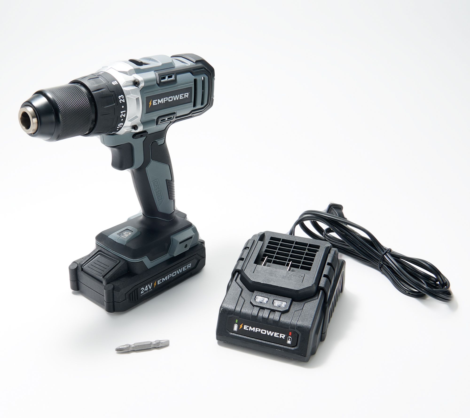 "As Is" EMPOWER 24V Cordless Drill with Battery and Charger