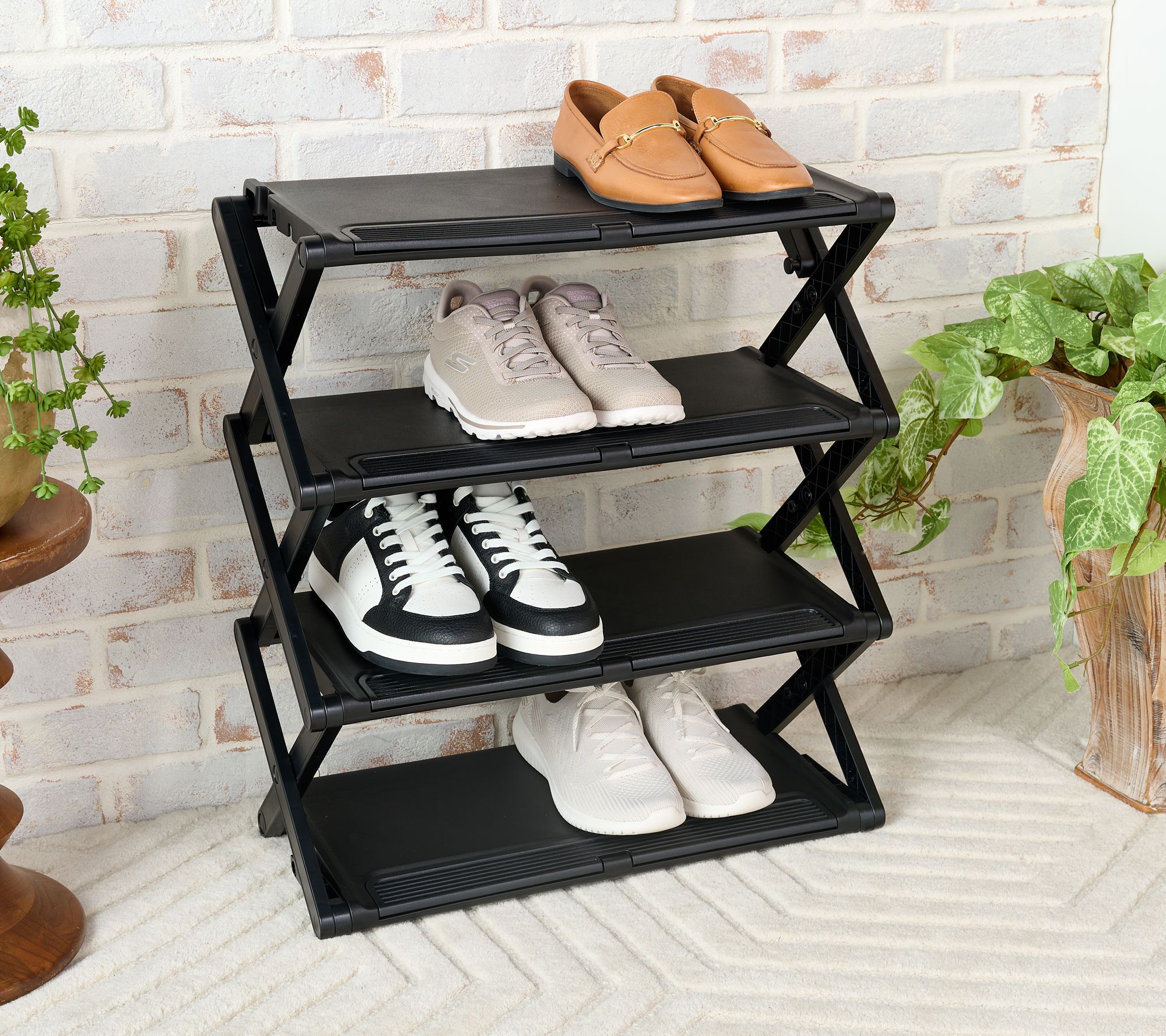 P.S. Home 4 Tier Convertible Shoe Rack QVC