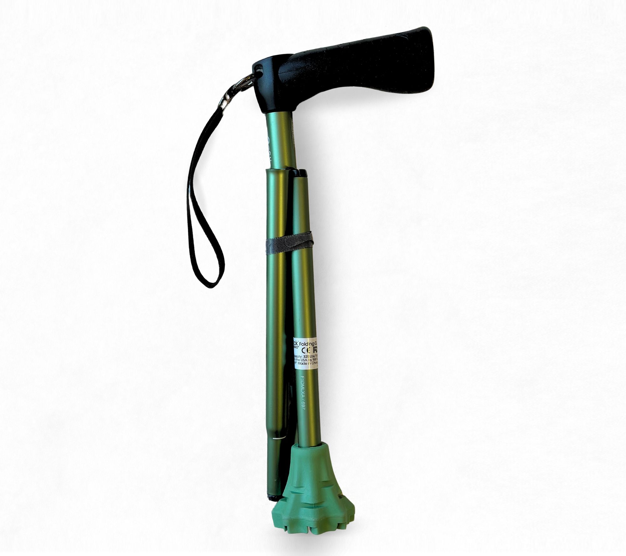 Dynamo GoStick Folding Cane with Cyclone Tip and Wrist Strap