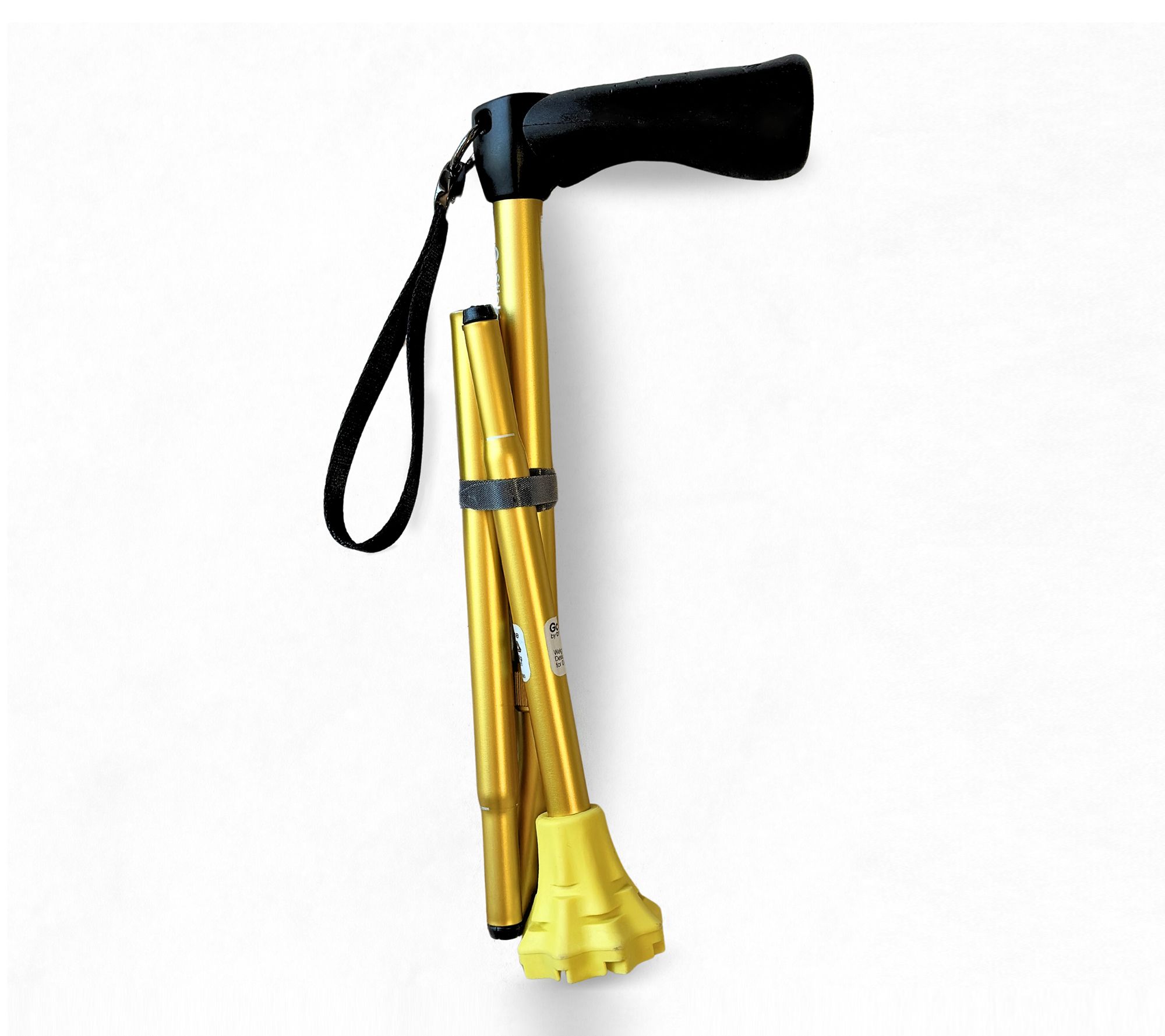 Dynamo GoStick Folding Cane with Cyclone Tip and Wrist Strap
