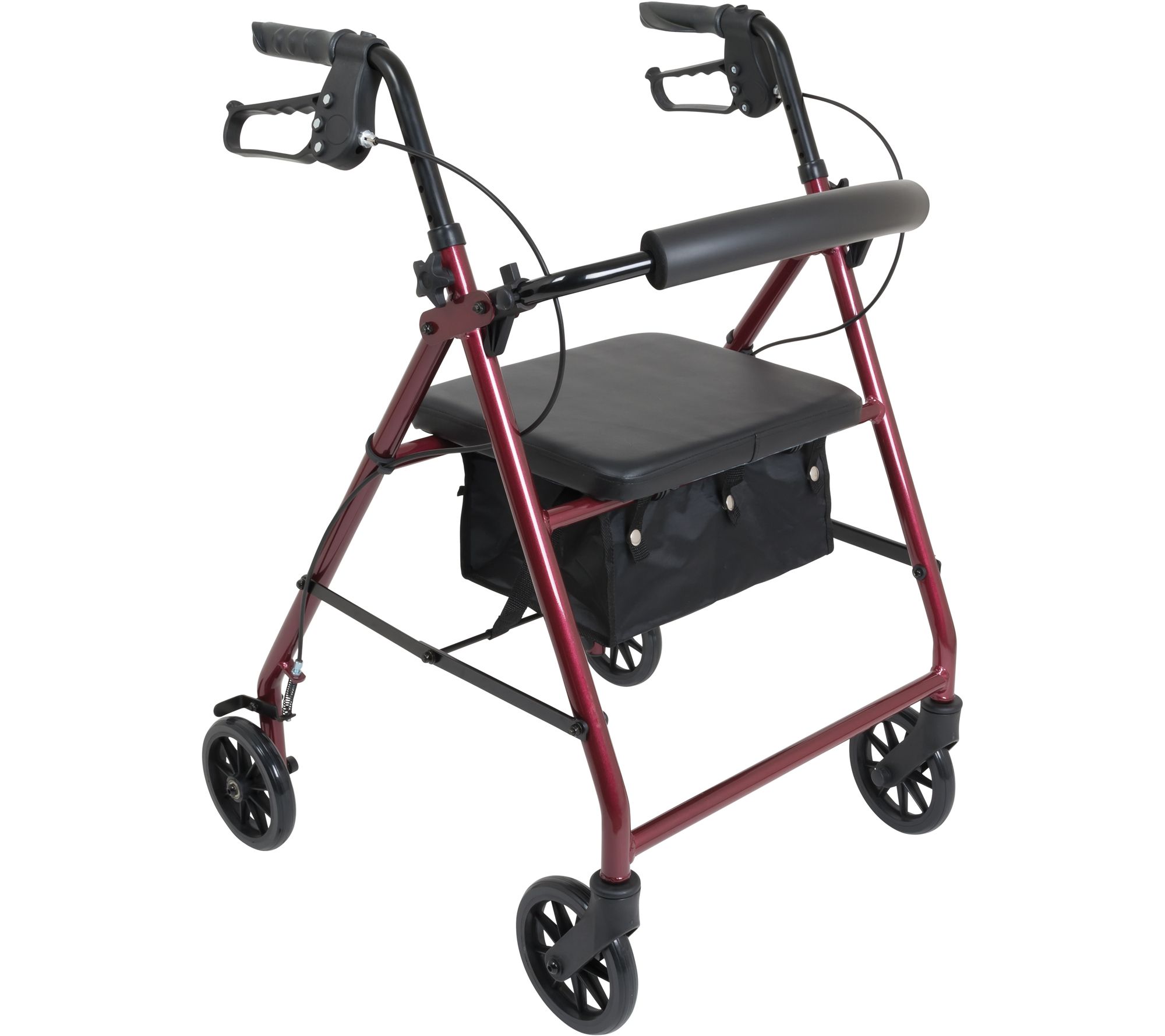 Carex ProBasics Aluminum Adjustable Rollator 6"Wheels & Pouch