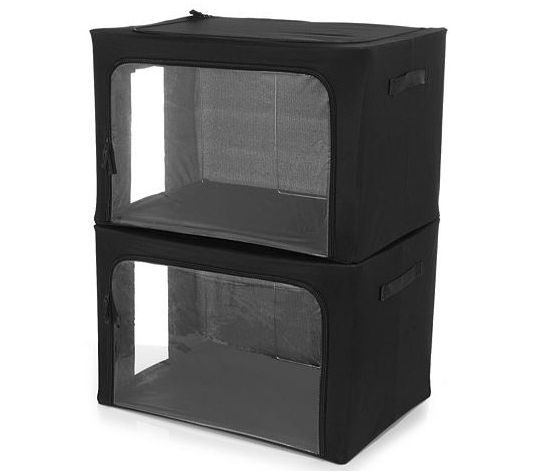 Periea Set of 2 Jumbo Collapsible Storage Boxes