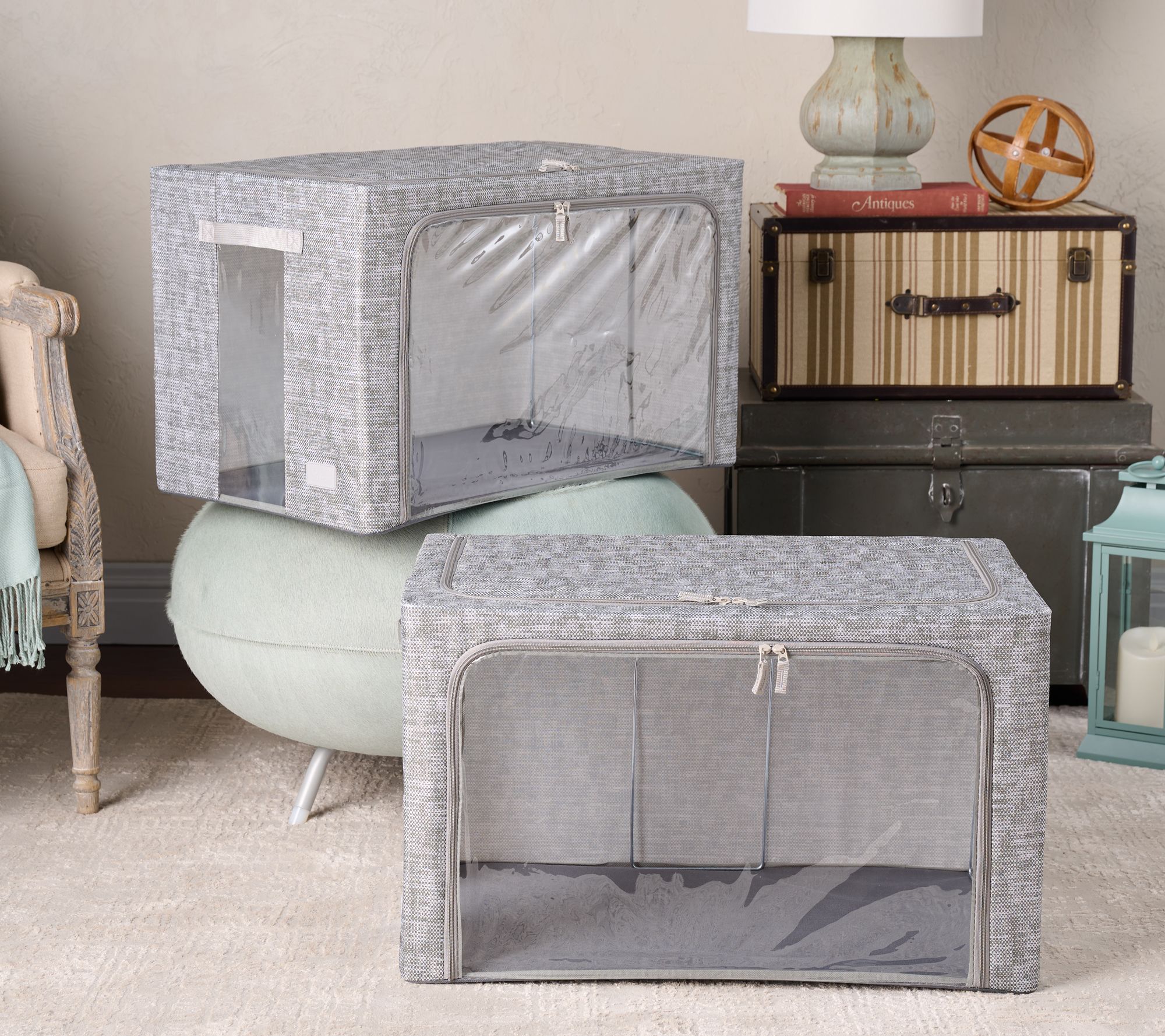 Periea Set of 2 Jumbo Collapsible Storage Boxes