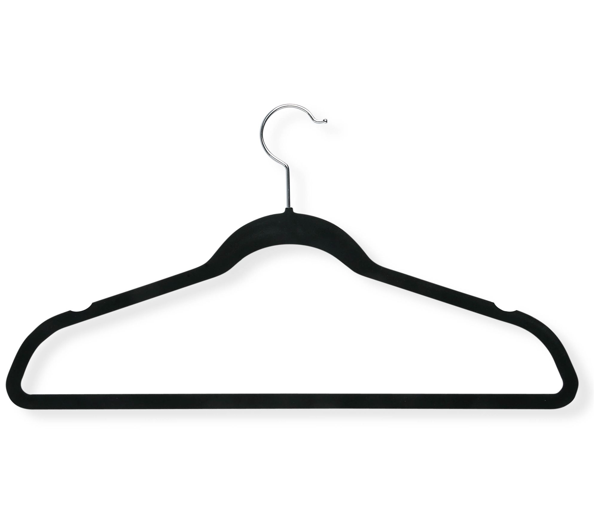 HOUSE DAY Velvet Skirt Hangers 36 Pack, Black Velvet Hangers with