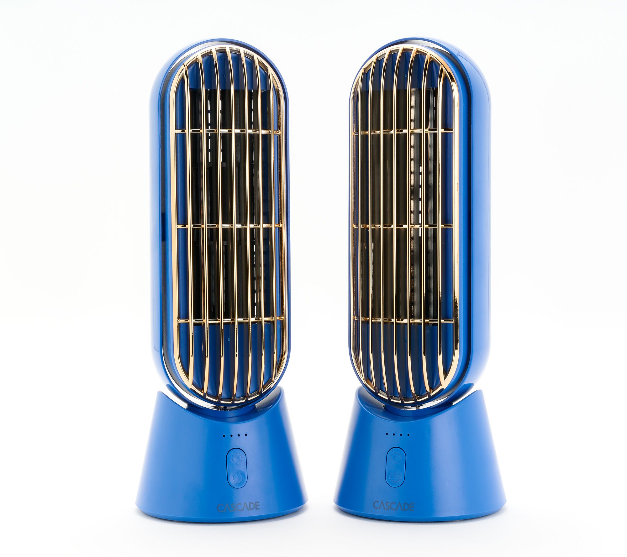  Cascade Set of 2 Portable Rechargeable 10" Fan