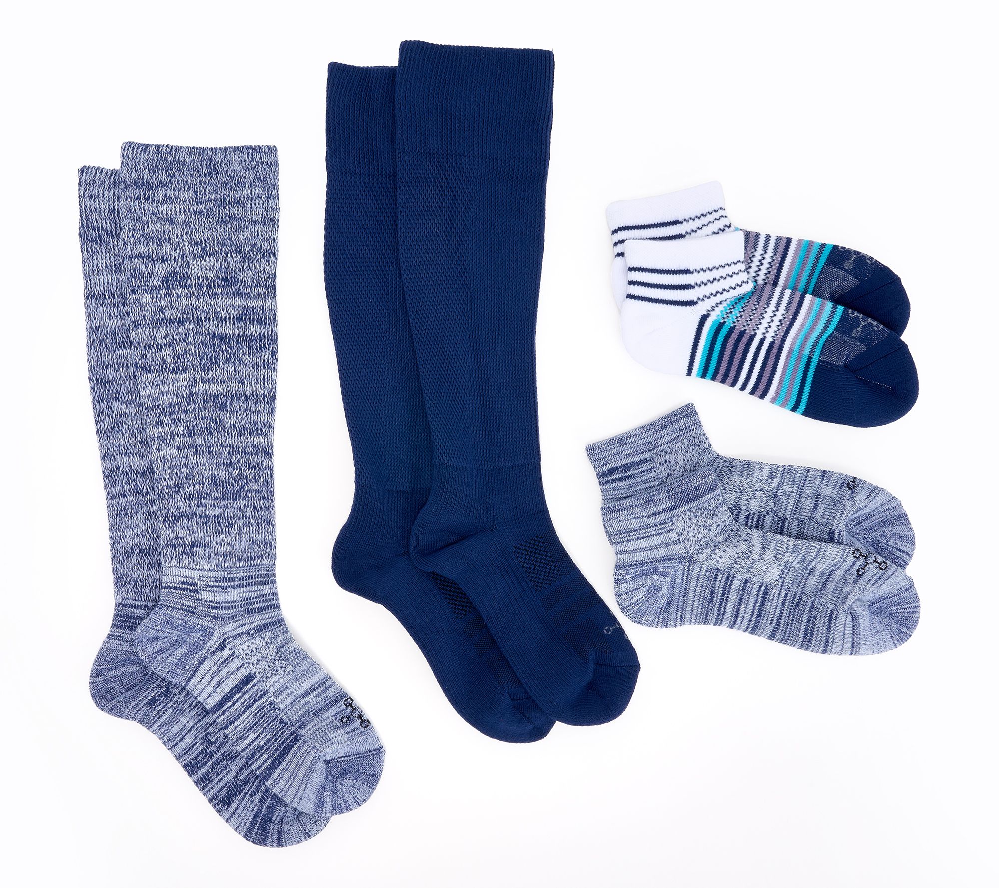 Tommie Copper S/4 Compression Ankle & Wide Over the Calf Socks