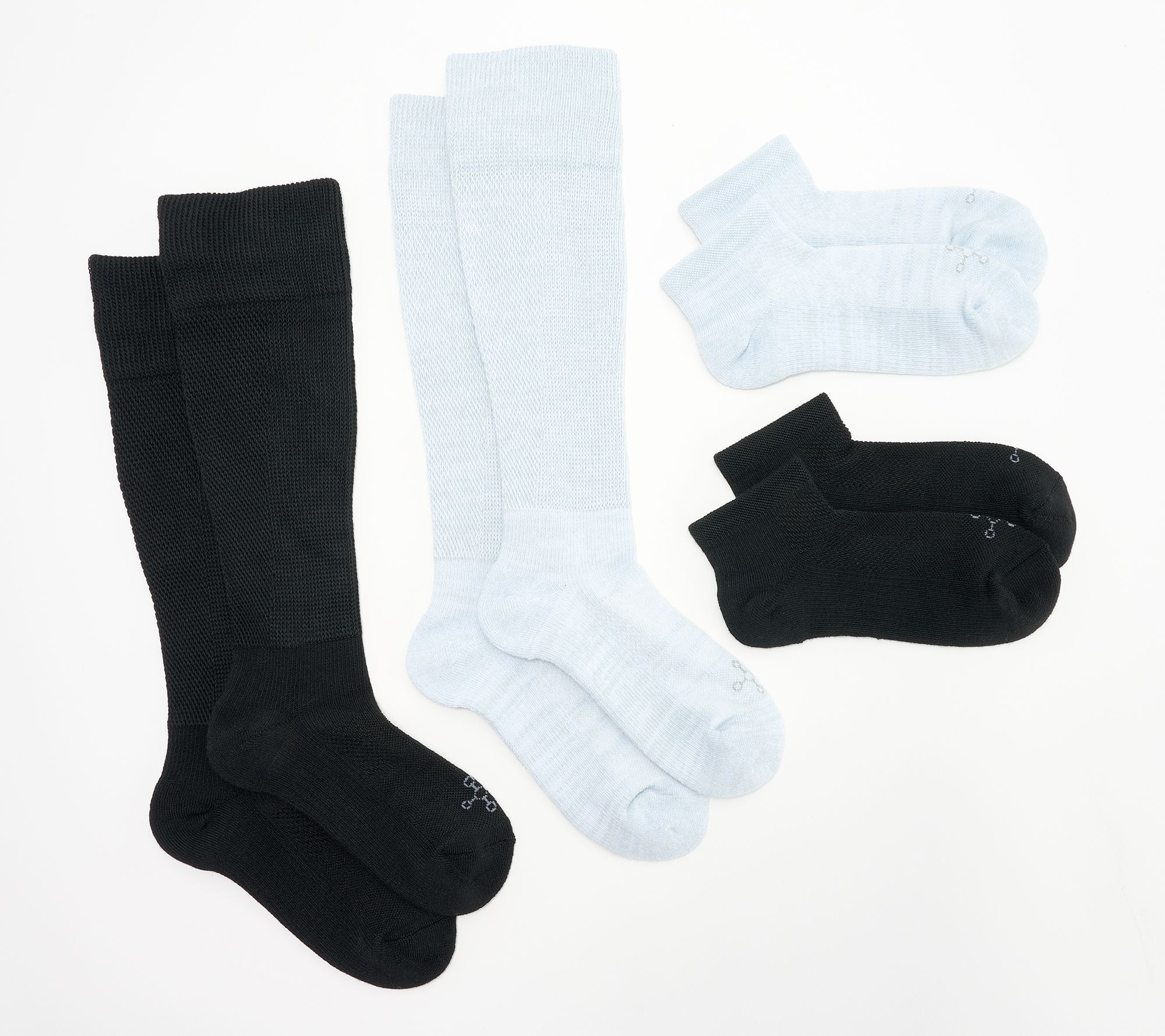 Tommie Copper S/4 Compression Ankle & Wide Over the Calf Socks