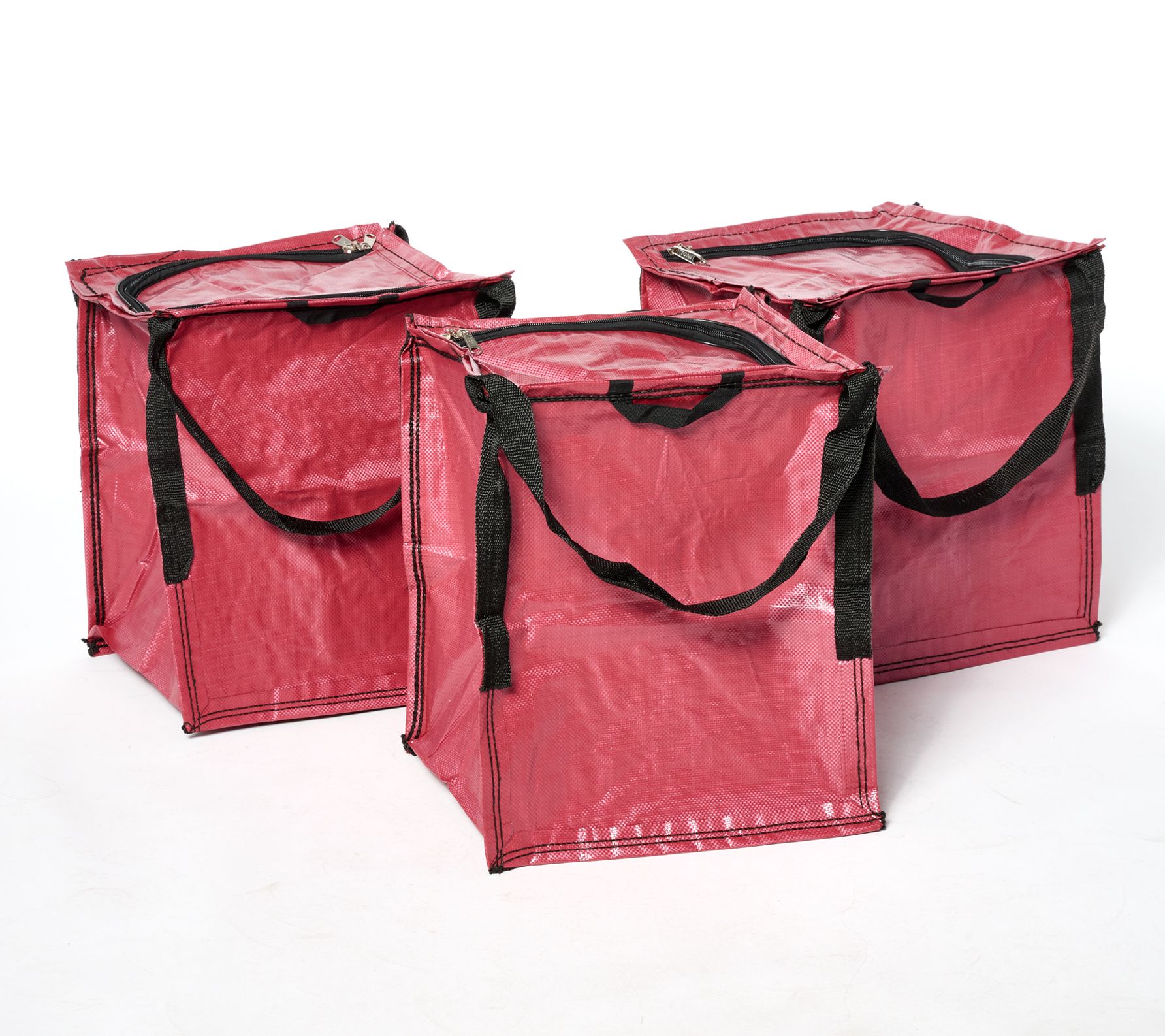Durasack Set of 3 Small Endless Use Storage Totes with Zipper