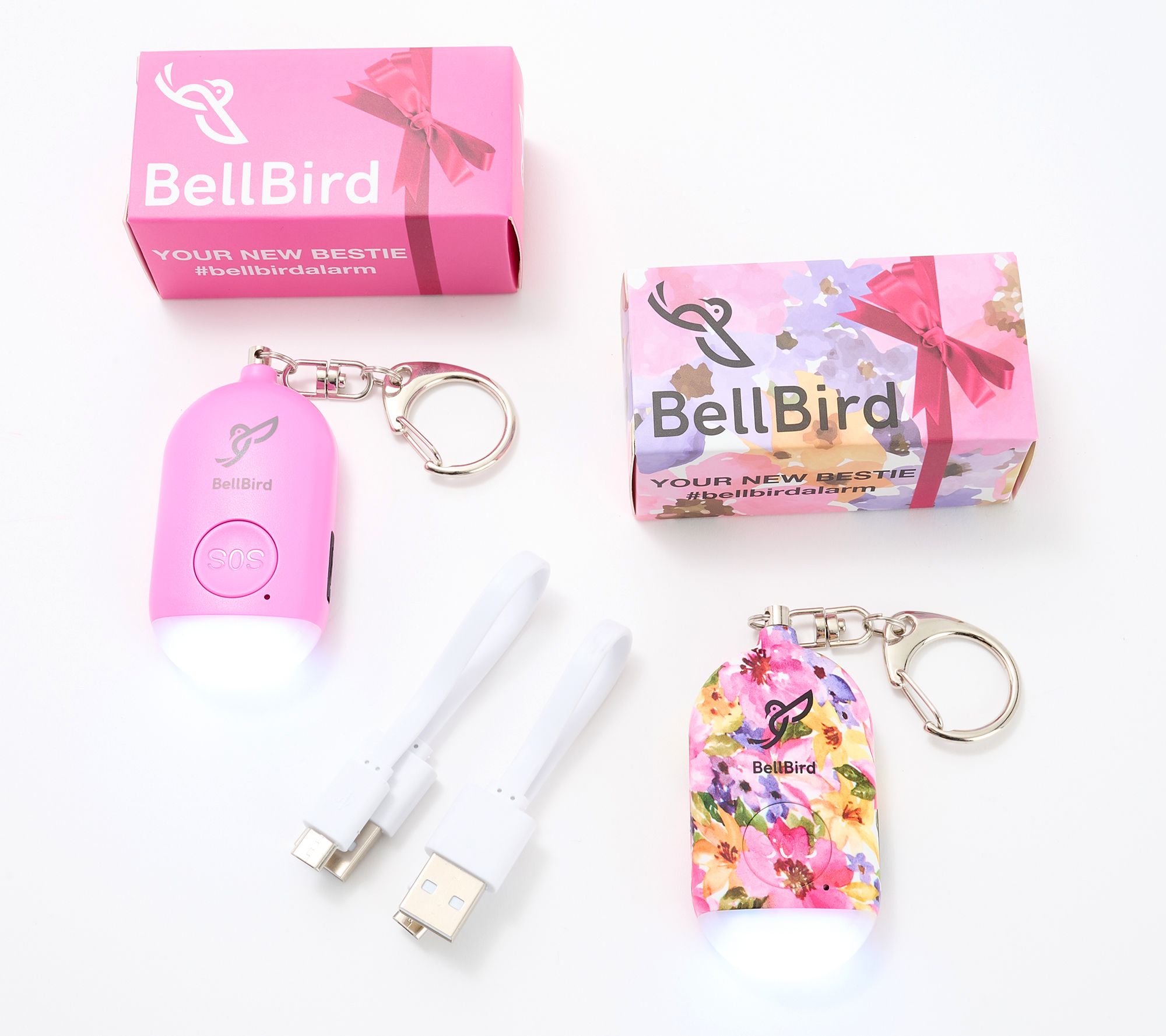Bellbird Set of 2 Rechargeable Safety Alarms w/ Gift Boxes