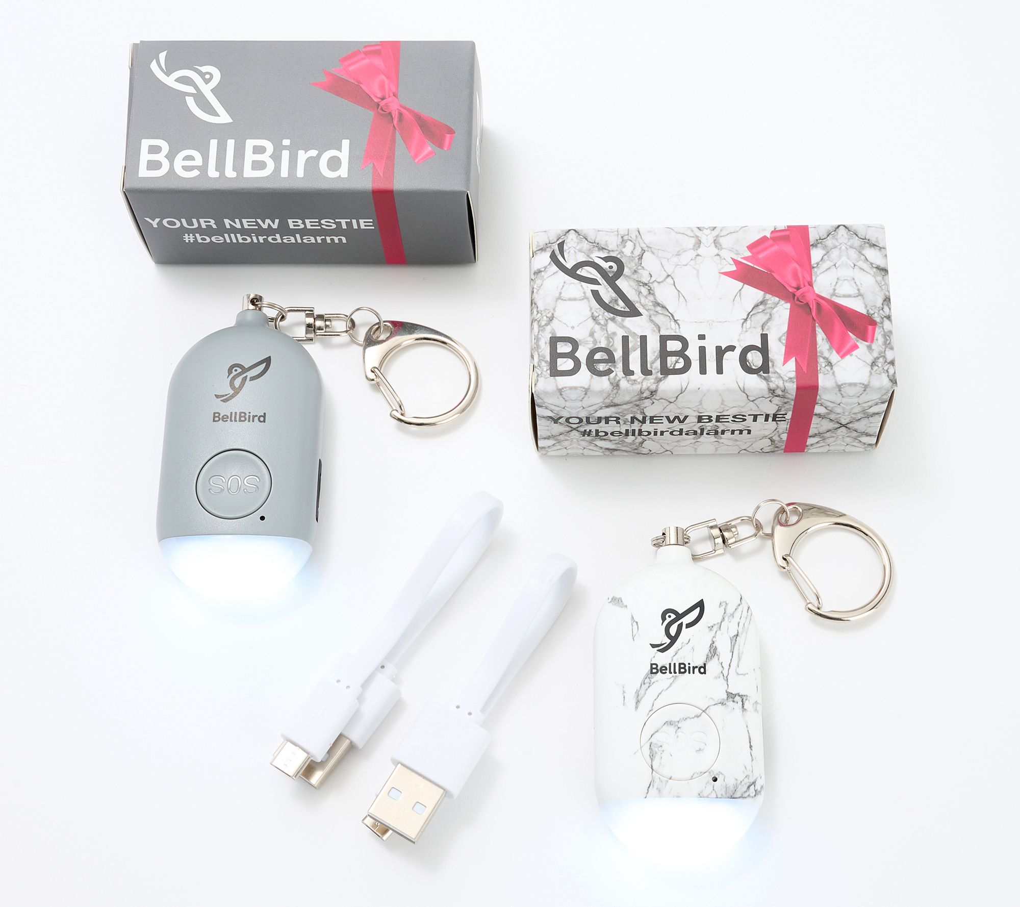 Bellbird Set of 2 Rechargeable Safety Alarms w/ Gift Boxes
